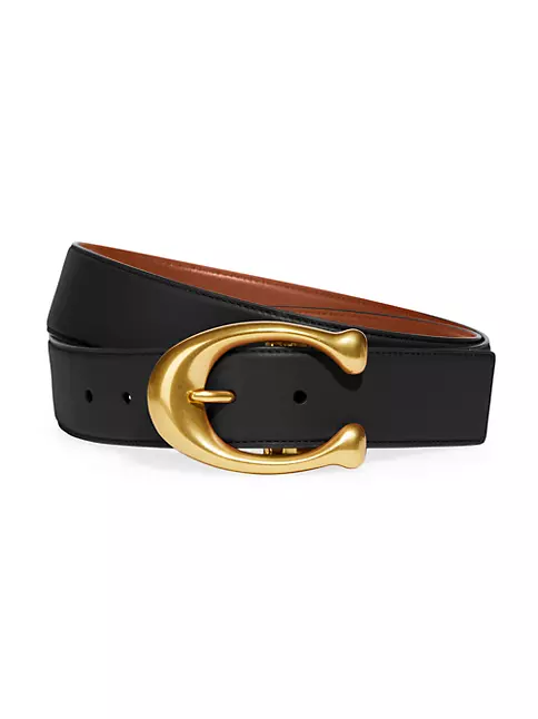 Buy New Arrival Jack Marc X Buckle Leather Belt For Men Black-Gold