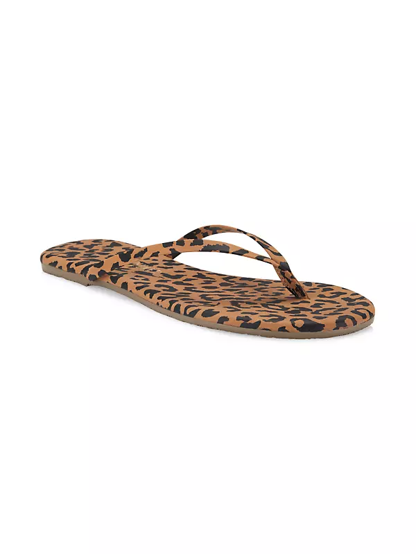 Studio Exotic Cheetah-Print Flip Flops
