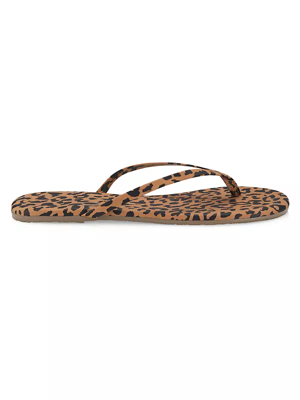 Studio Exotic Cheetah-Print Flip Flops
