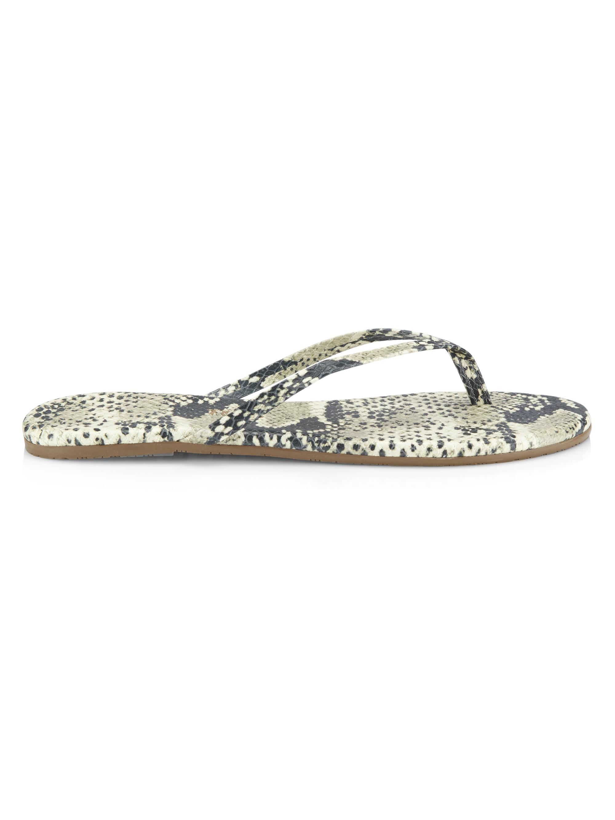 Tkees Women's Studio Exotic Cheetah-Print Flip Flops - Sand Snake