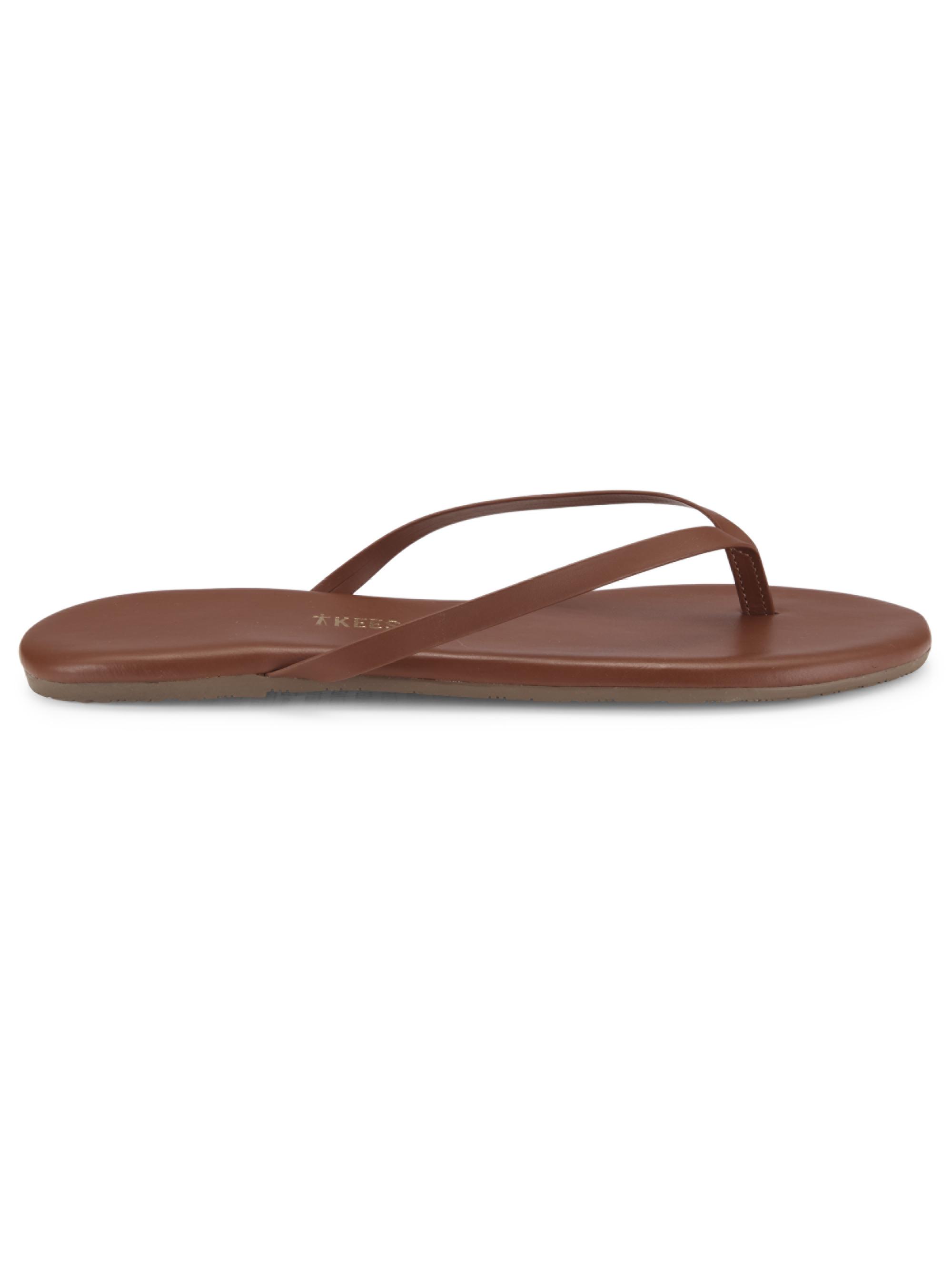 Tkees Women's Foundations Matte Leather Flip Flops - Heat Wave