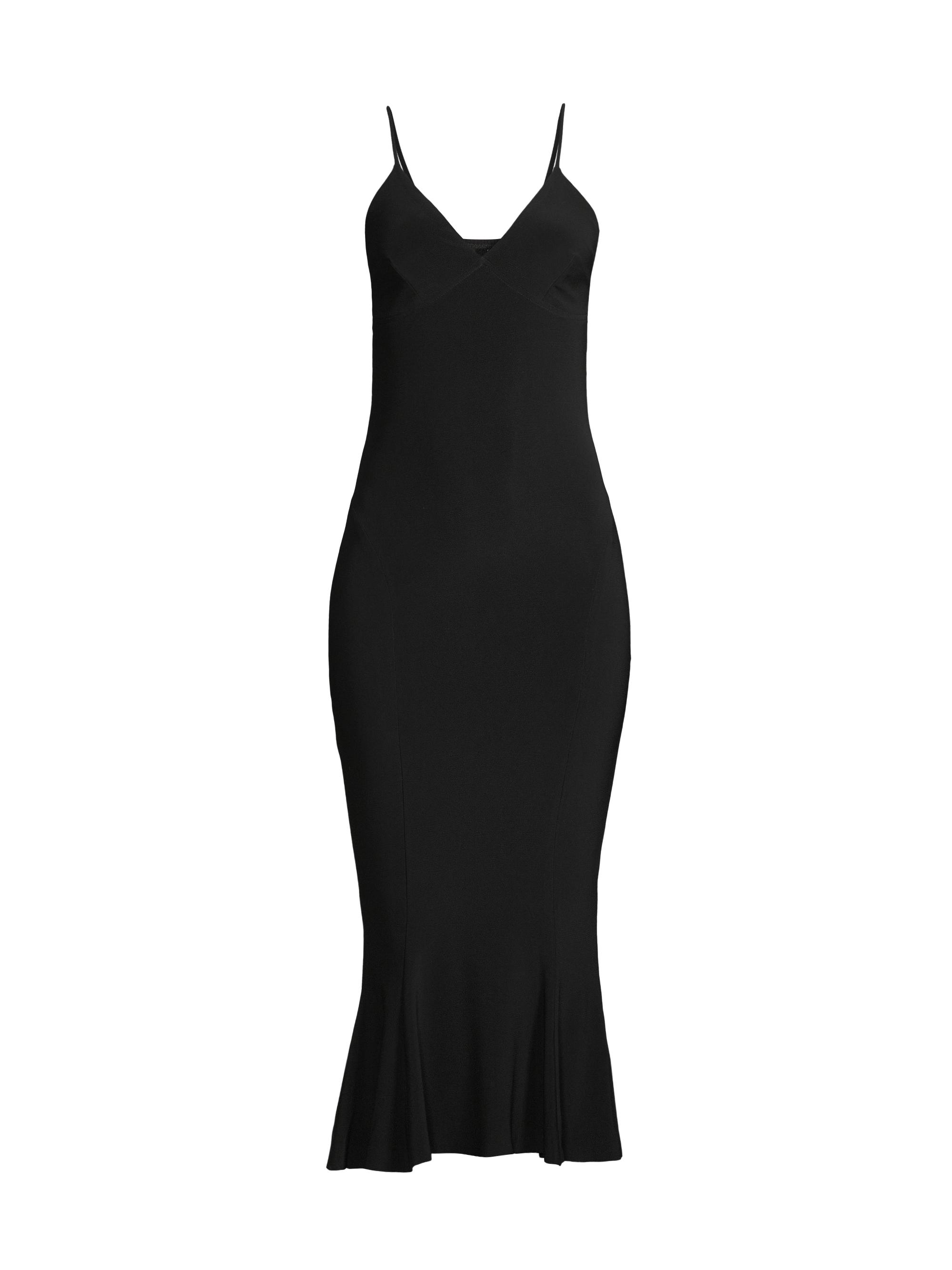 Norma Kamali Women's Fishtail Slip Dress - Black