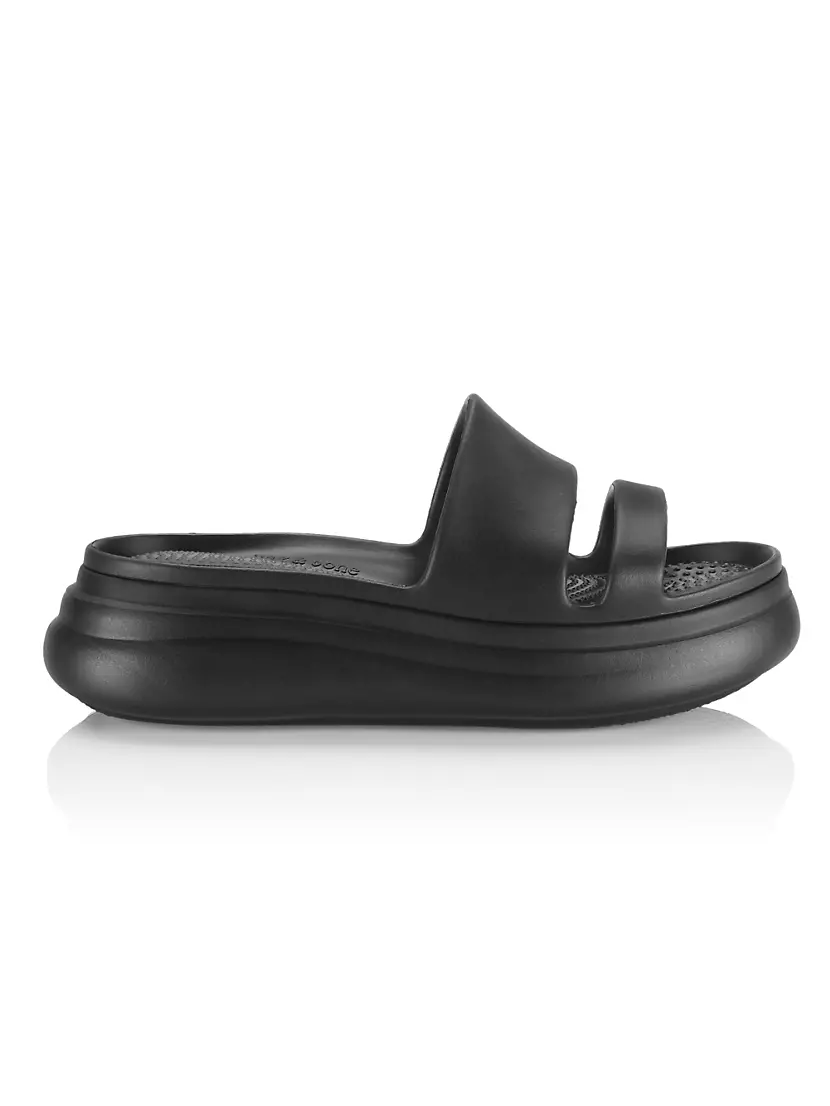 Rae Dunn RELAX. Slide Sandals Size 09 Cream/Black.