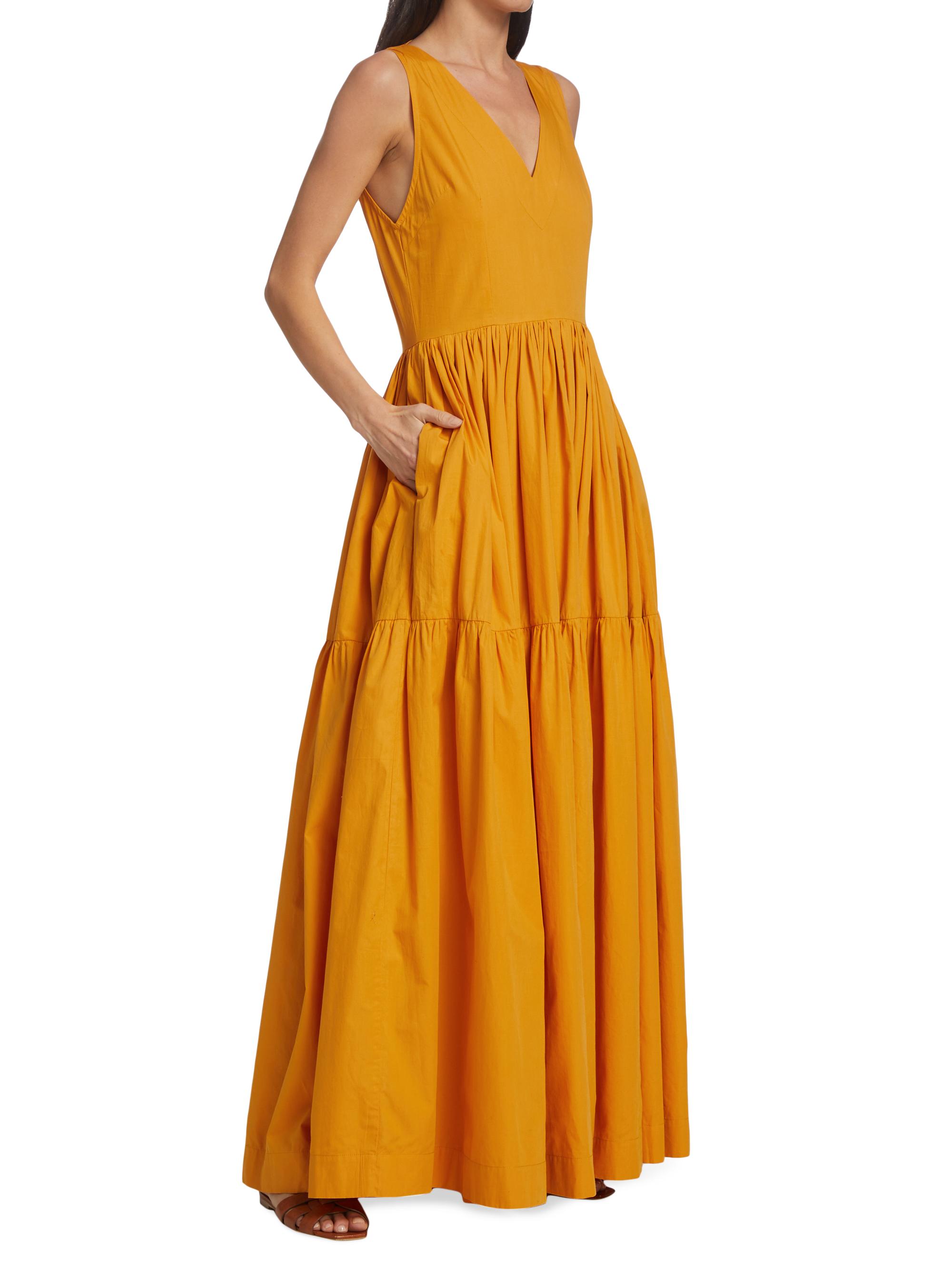 chinese dress ladies V-Neck Tiered Maxi Dress Small main image 0