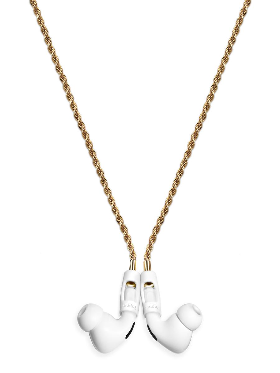 フェンディ　FENDY　airpods エアポッズ　チェーン　ネックレス Tapper 18K Gold-Plated Brass Airpods & Airpods Pro Rope Chain