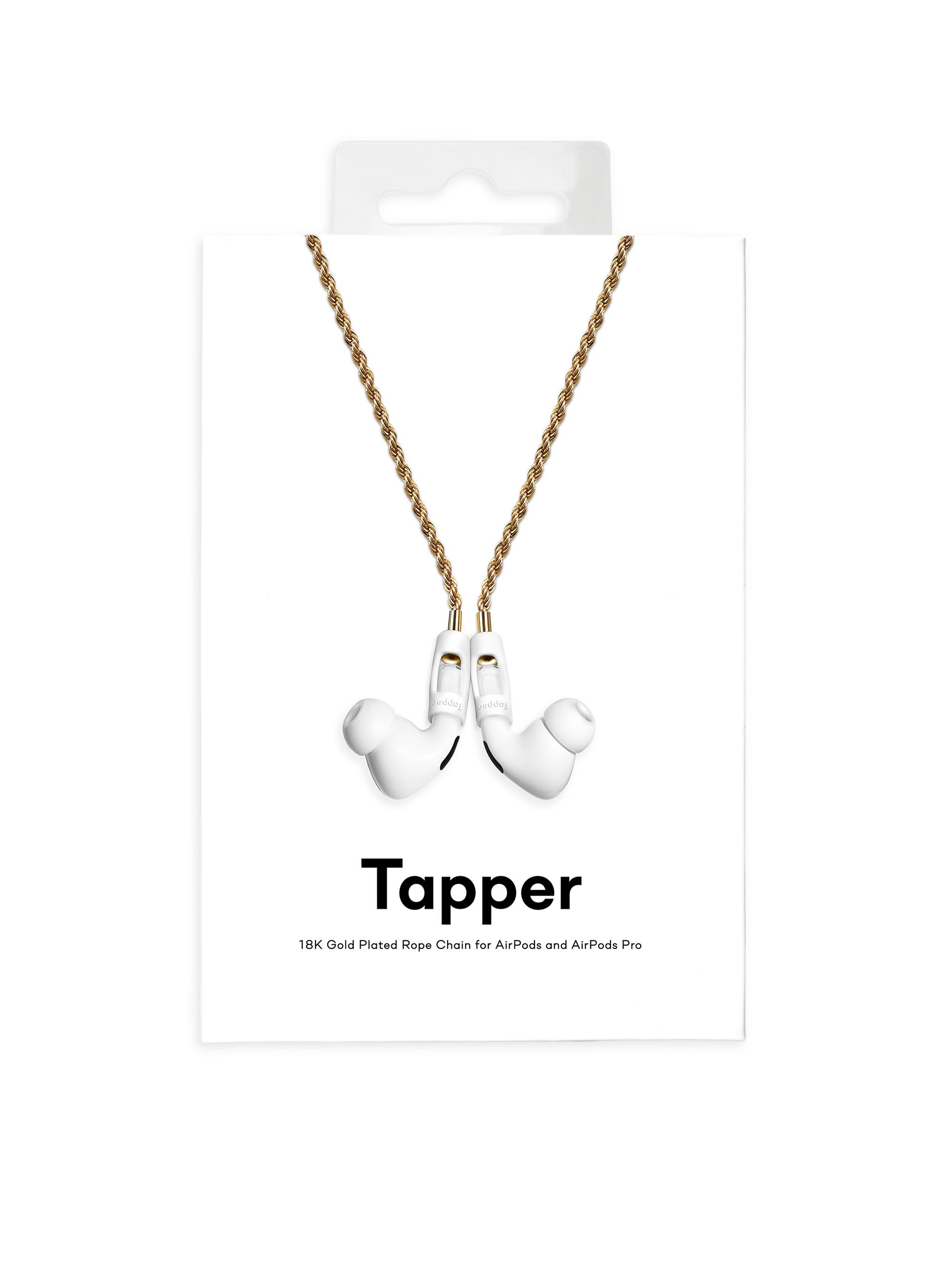 Tapper 18K Gold-Plated Brass Airpods & Airpods Pro Rope Chain