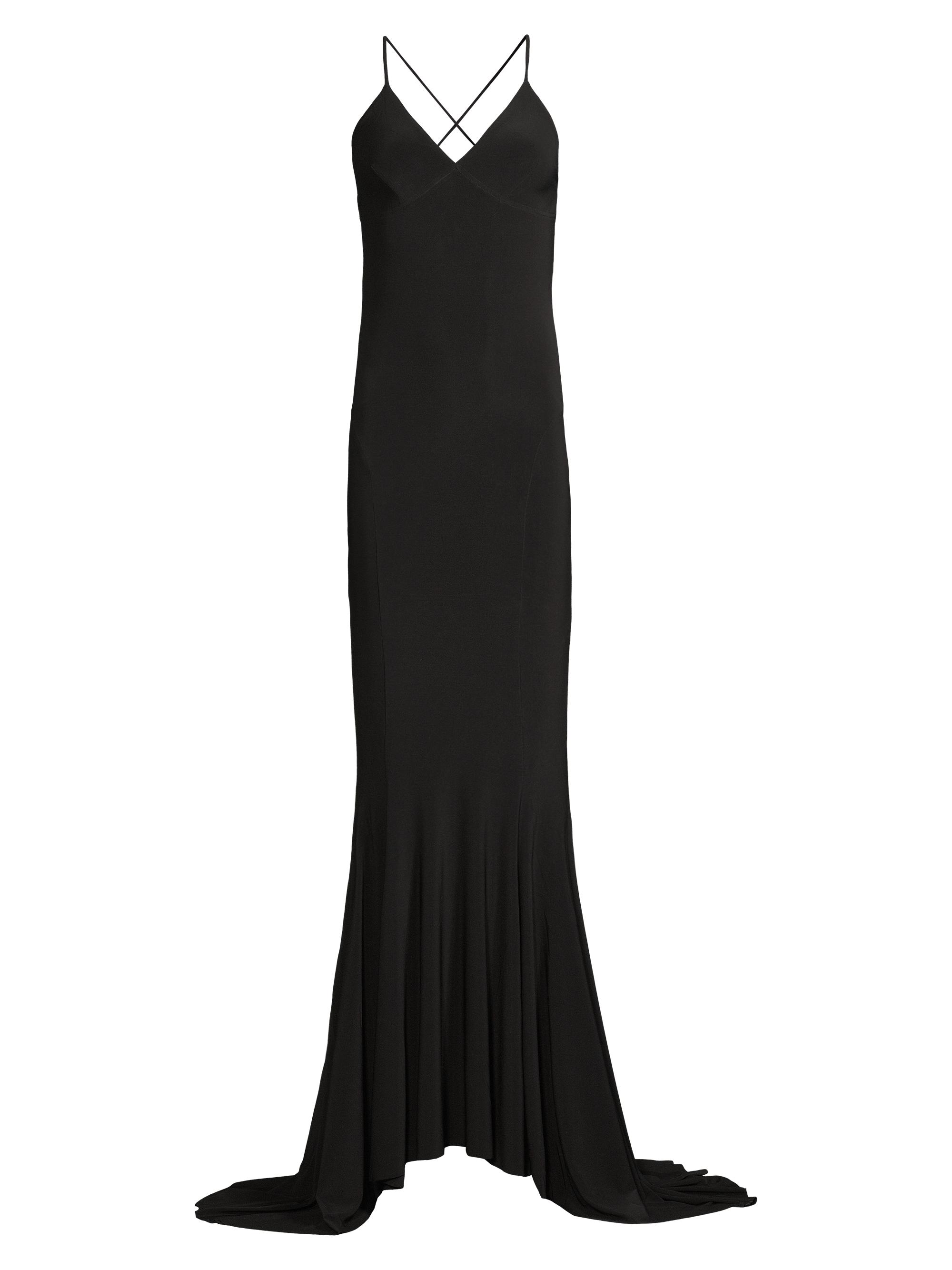 Norma Kamali Women's Crisscross Scoopback Gown - Black