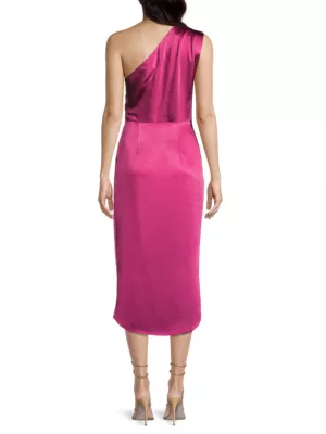 Shop Elliatt Cassini Satin One-Shoulder Dress | Saks Fifth Avenue