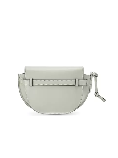 Gate Dual Mini Leather Shoulder Bag in Grey - Loewe
