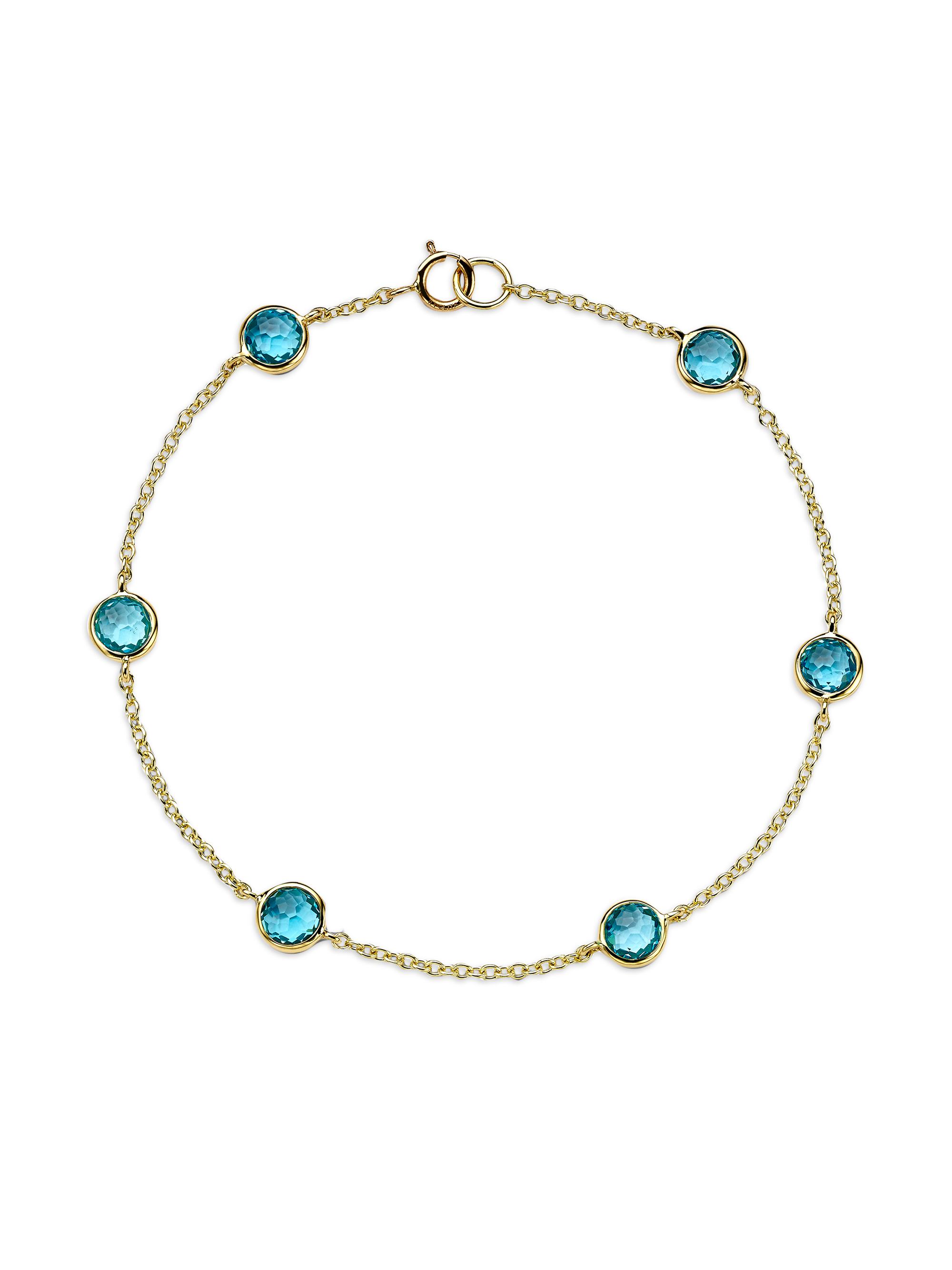 Ippolita Women's 18K Green Gold & Swiss Blue Topaz Station Bracelet - Gold