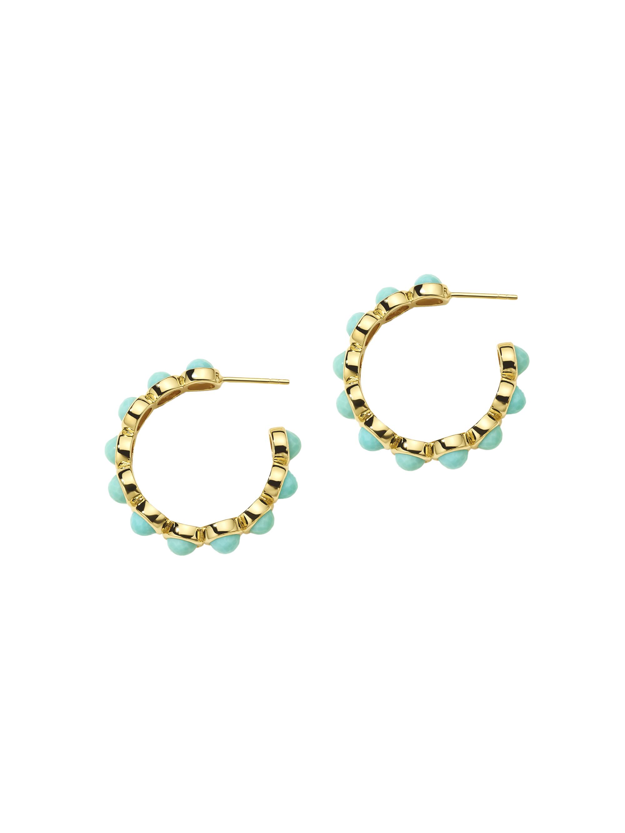 Ippolita Women's Lollipop 18K Yellow Gold & Gemstone  Hoop Earrings - Blue