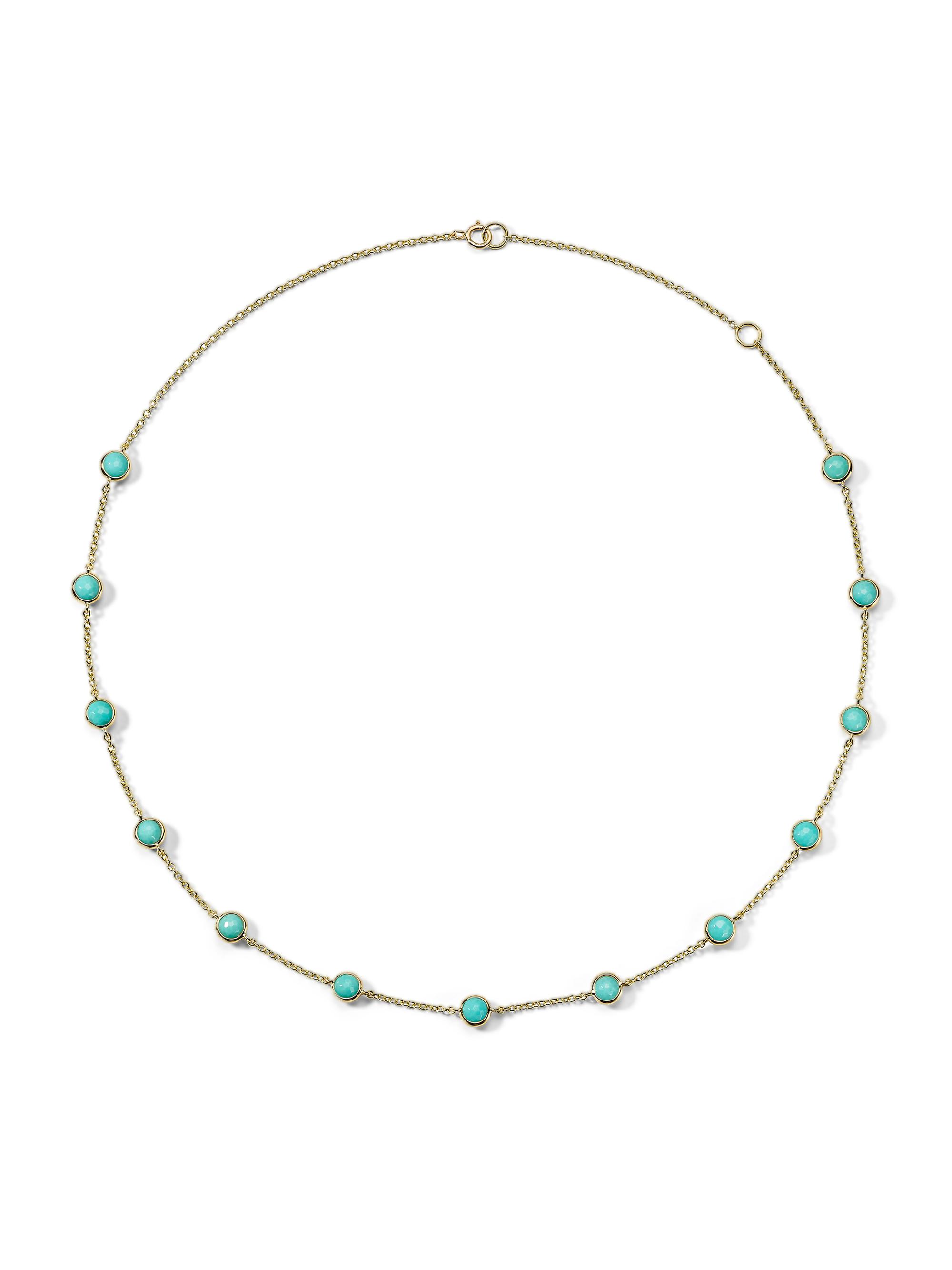 Ippolita Women's Lollipop 18K Green Gold & Turquoise 13-Stone Necklace - Gold