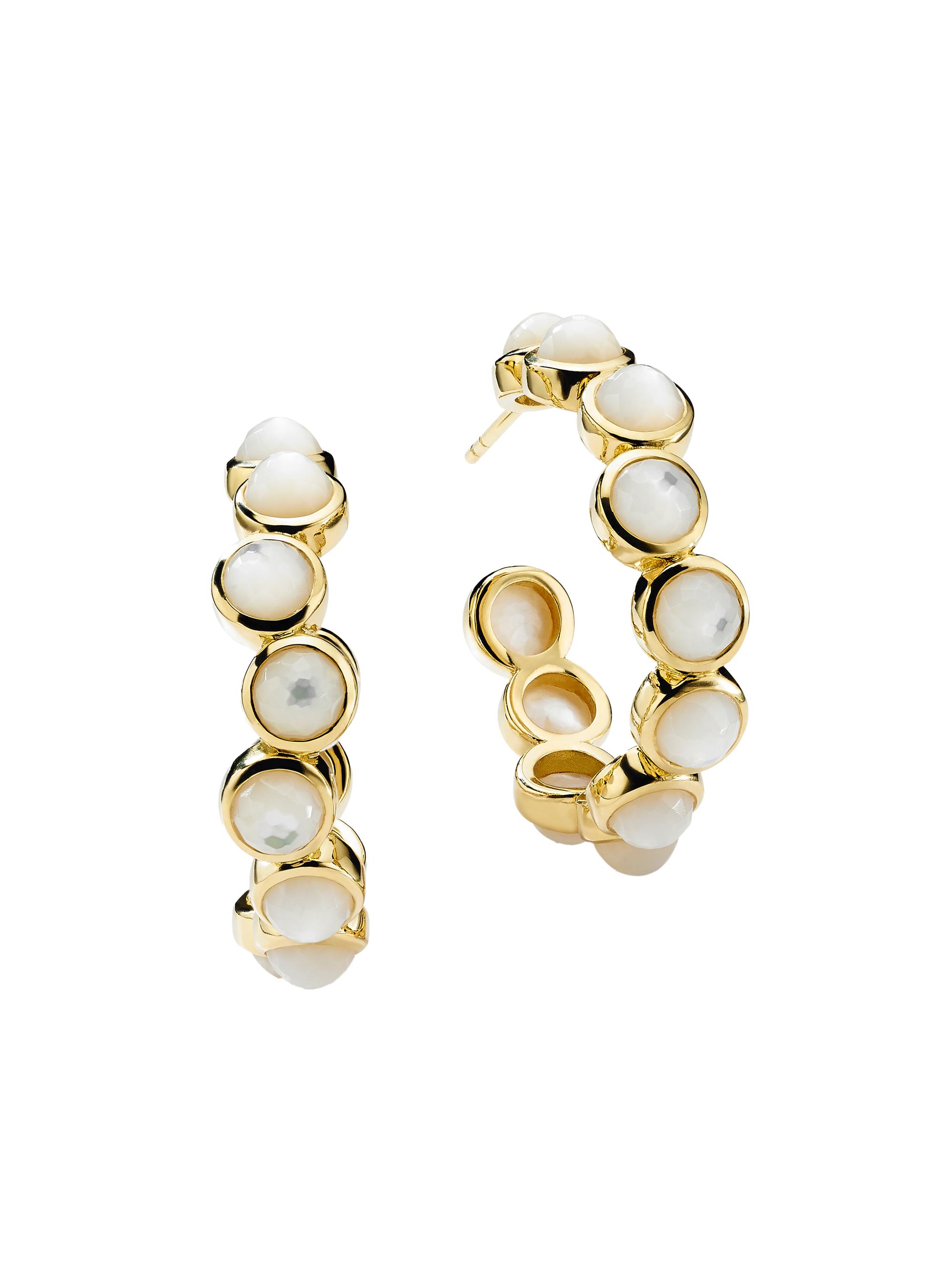 Ippolita Women's Lollipop 18K Green Gold & Mother-Of-Pearl  Hoop Earrings - Gold