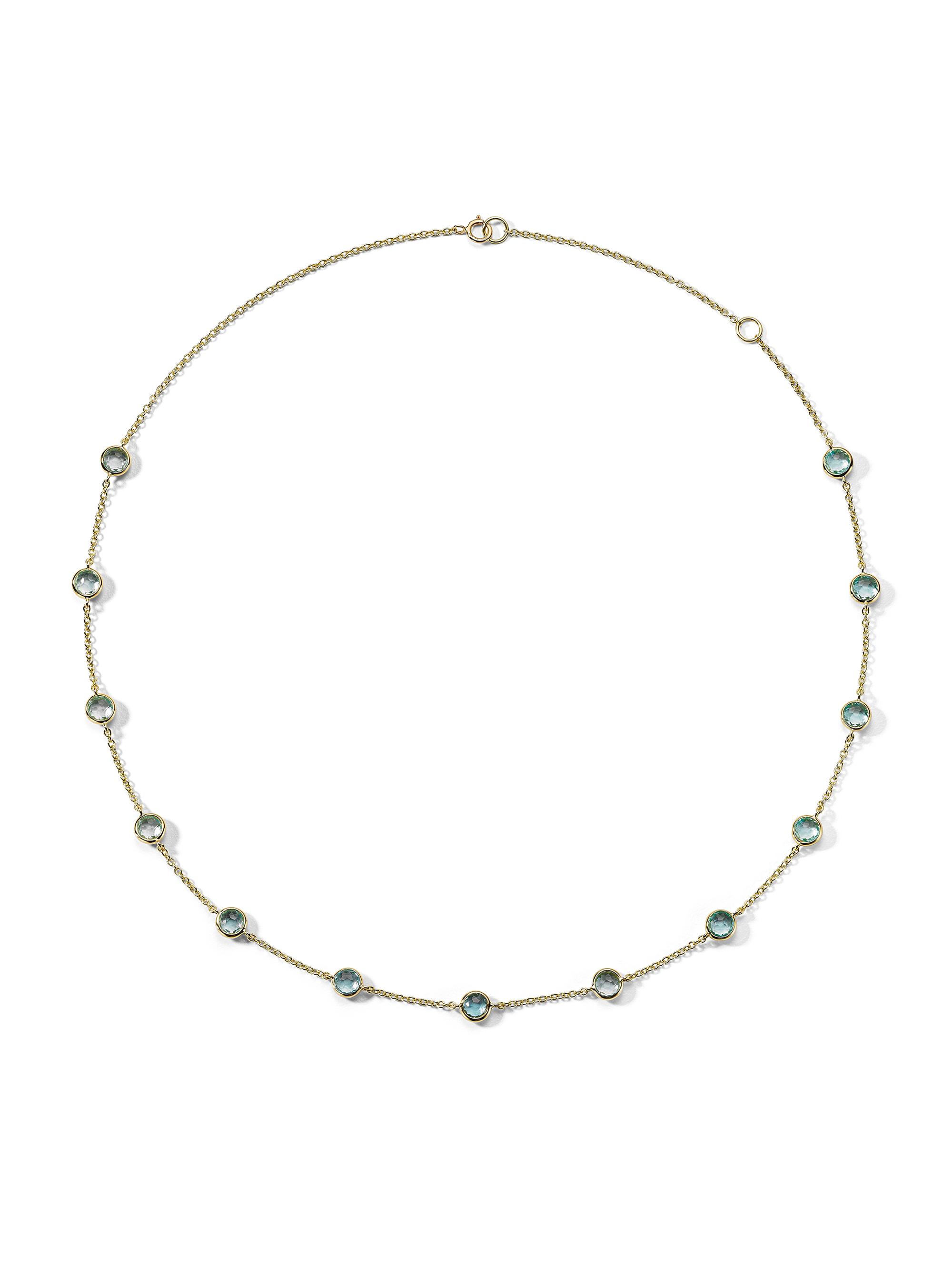 Ippolita Women's Lollipop 18K Green Gold & Swiss Blue-Topaz 13-Stone Necklace - Gold