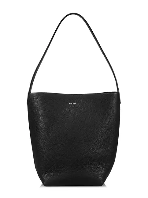 N S Park Leather Tote Bag in Black - The Row