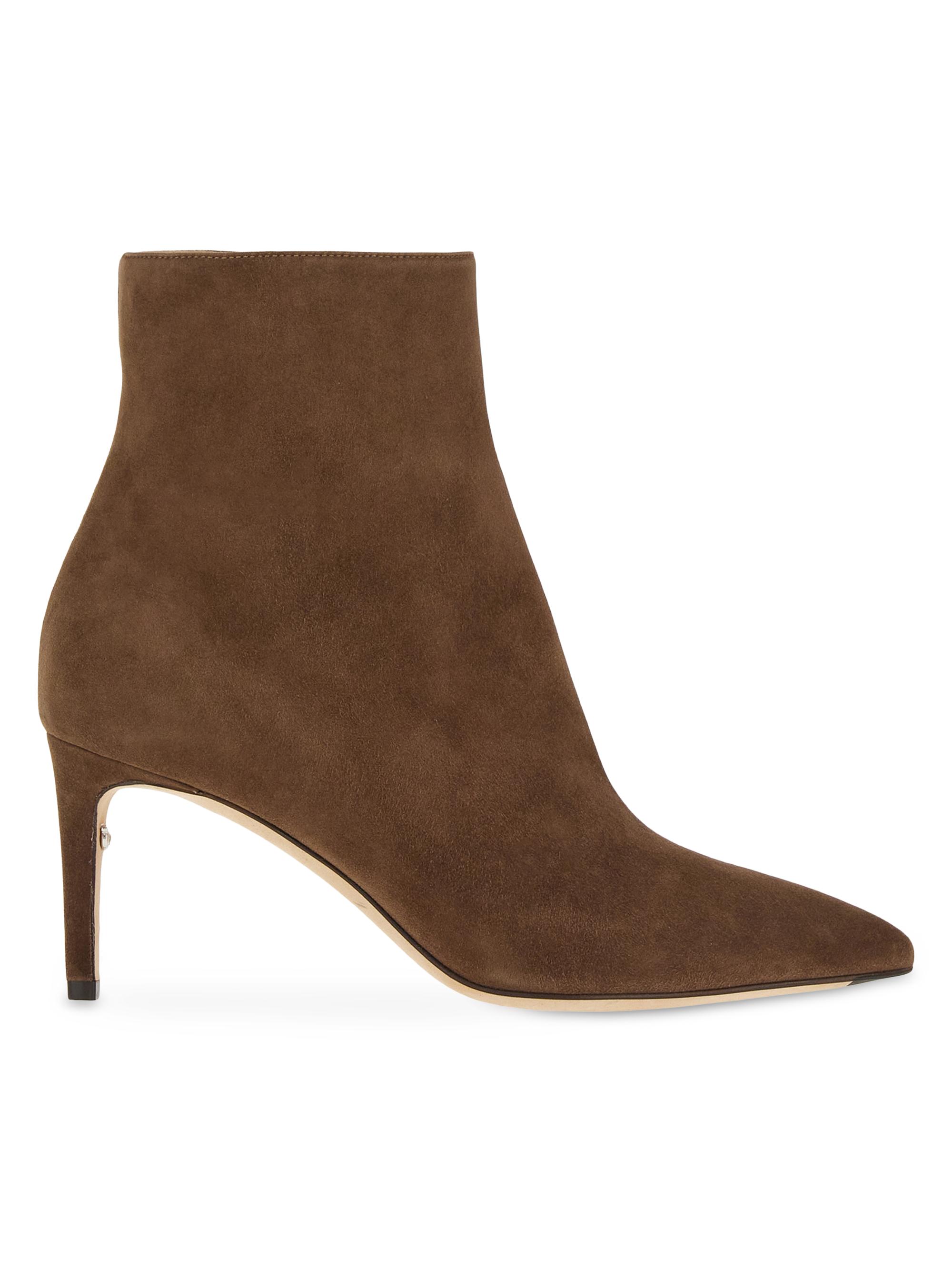Ferragamo low cut suede boots Salvatore Ferragamo Low (1-1.9 in) Heel Height Ankle Boots  main image 4