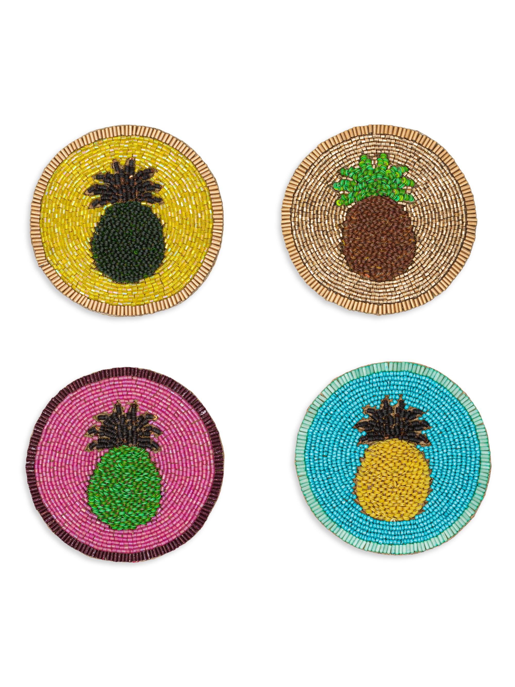 Joanna Buchanan Pineapple 4-Piece Coaster Set - Pineapple
