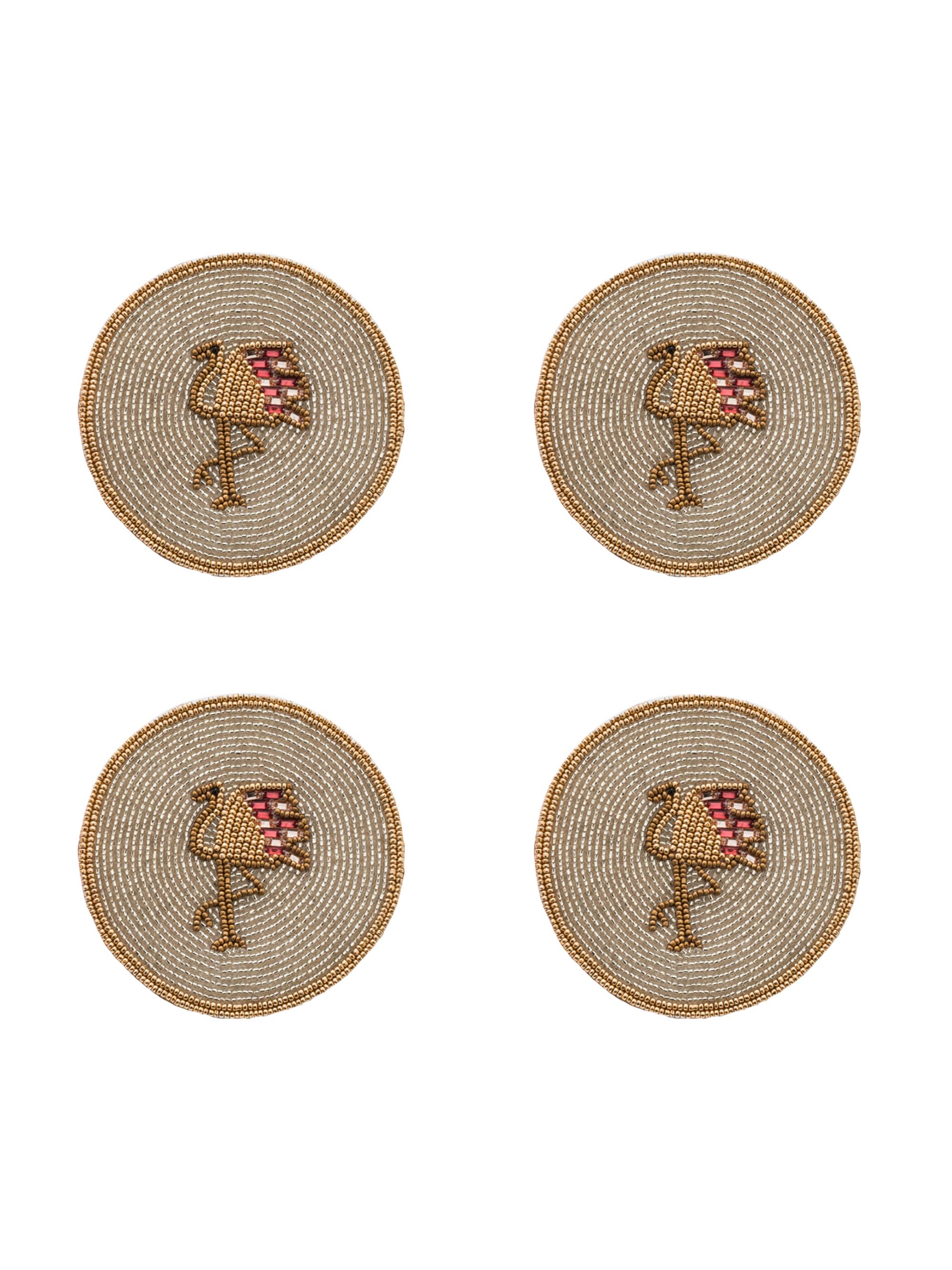 Joanna Buchanan Flamingo 4-Piece Coaster Set