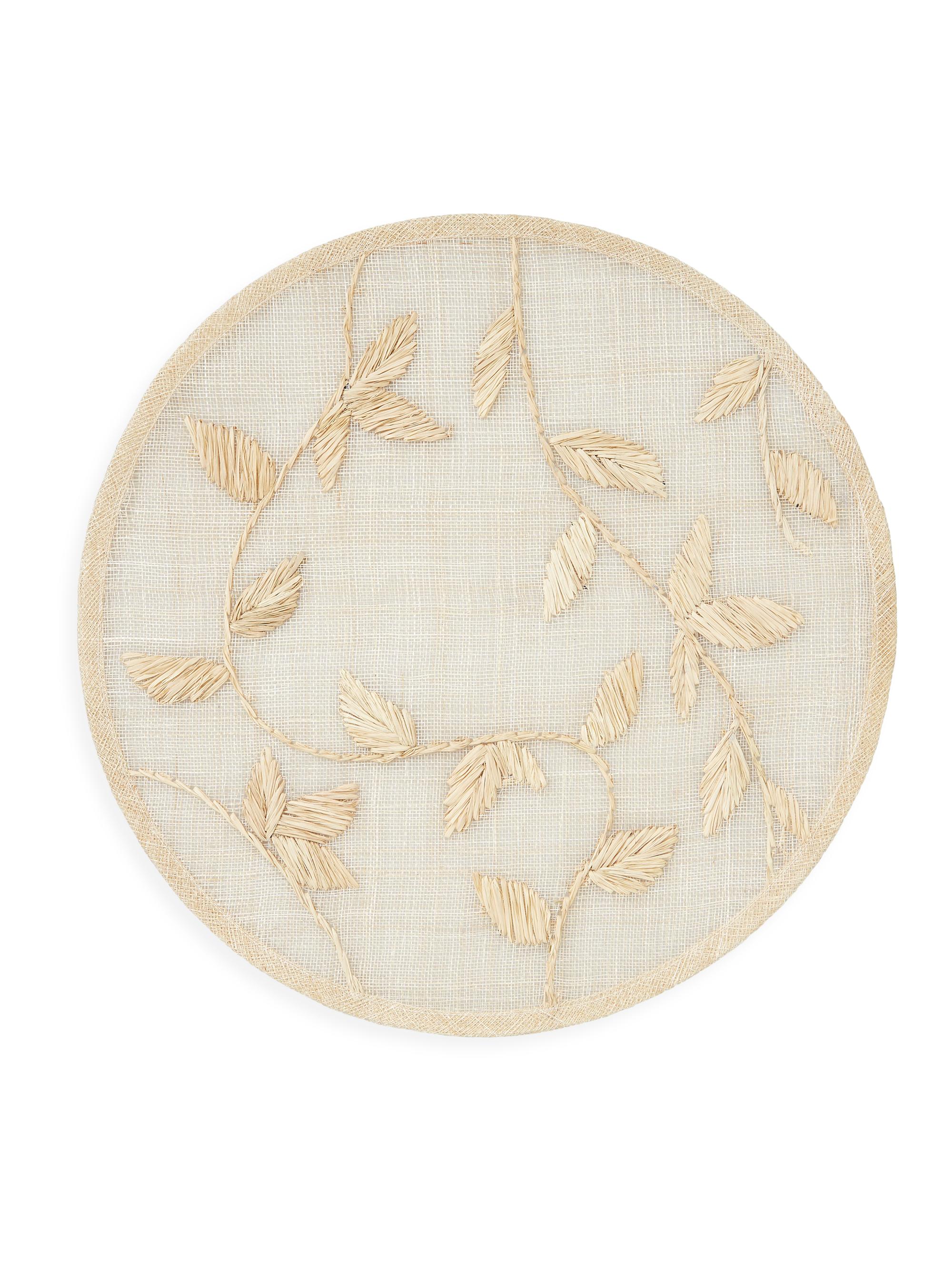 Joanna Buchanan Straw Leaf 4-Piece Placemat Set - Natural