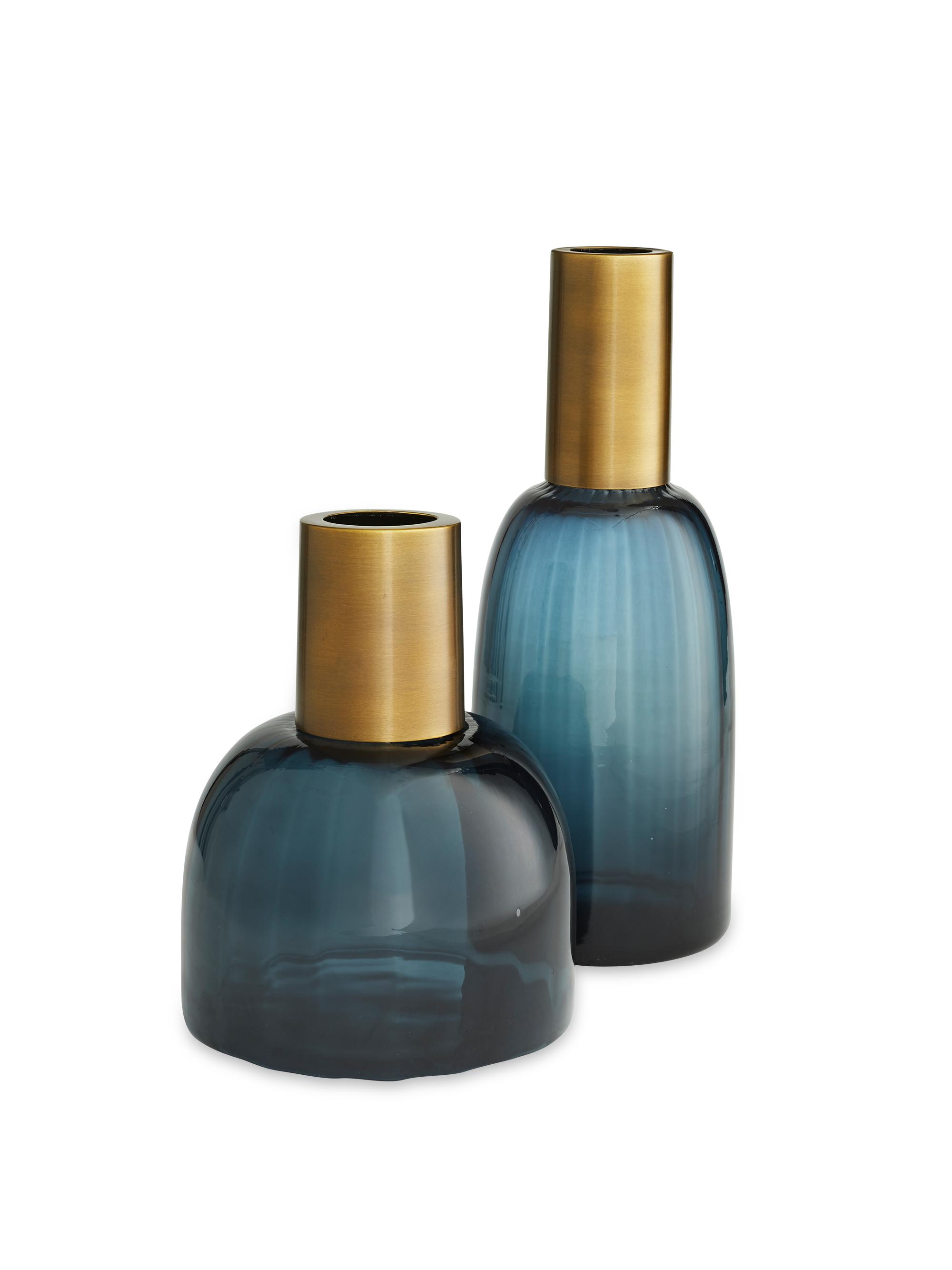Arteriors Huff 2-Piece Vase Set - Blue