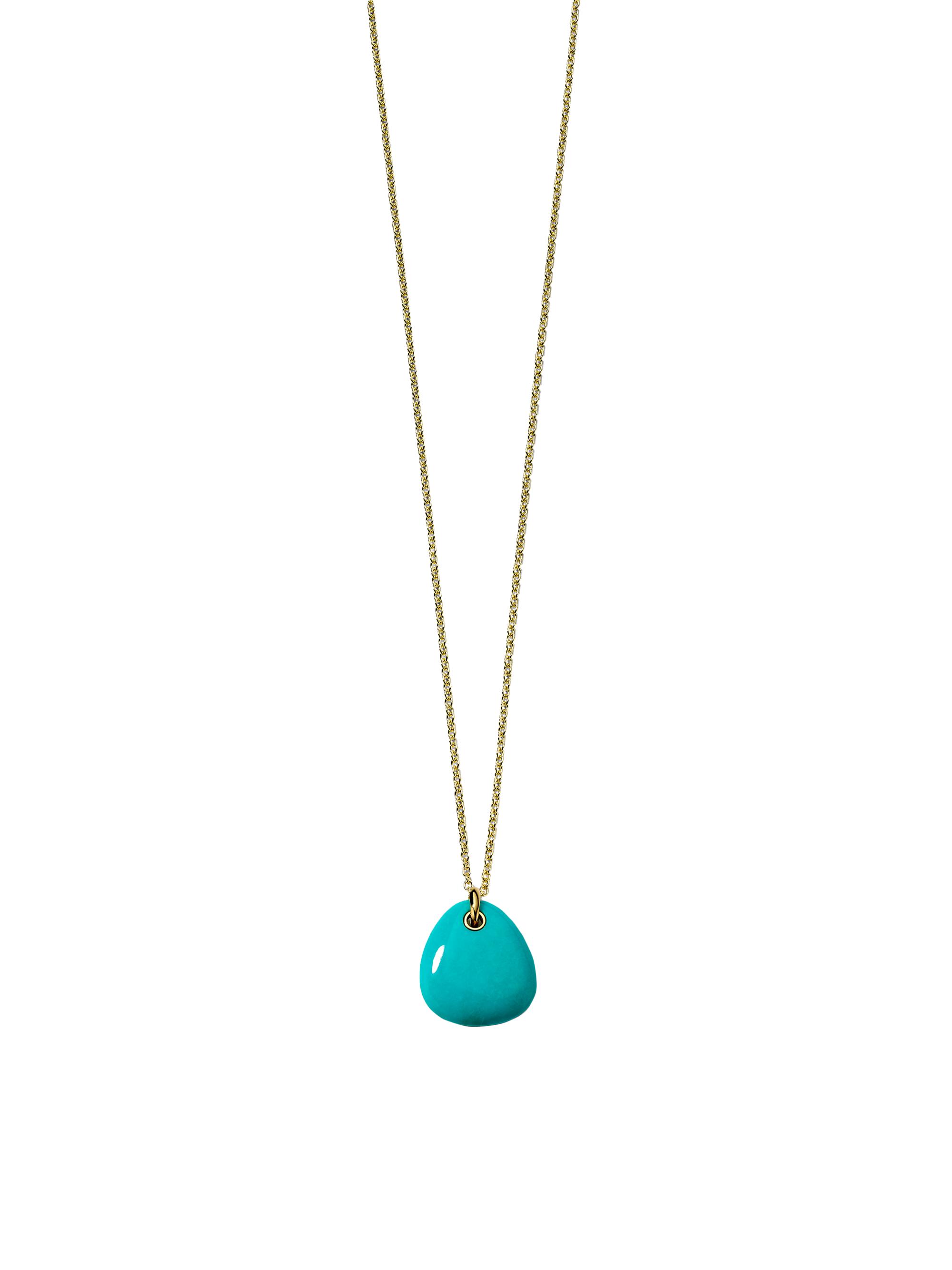 Ippolita Women's Large 18K Green Gold & Turquoise Pebble Pendant Necklace - Gold