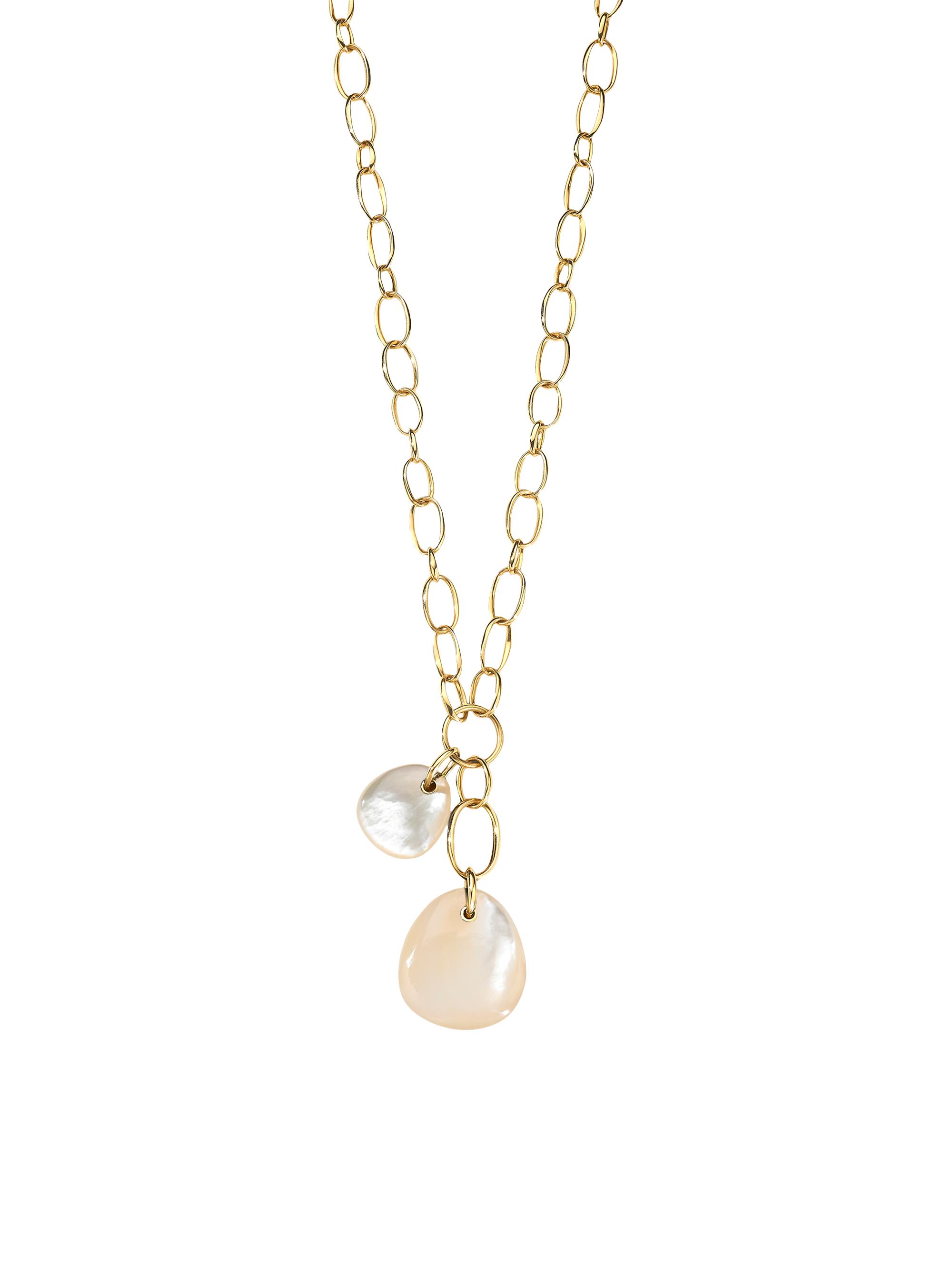 Ippolita Women's Rock Candy Double Pebble 18K Green Gold & Mother-Of-Pearl Necklace - Gold