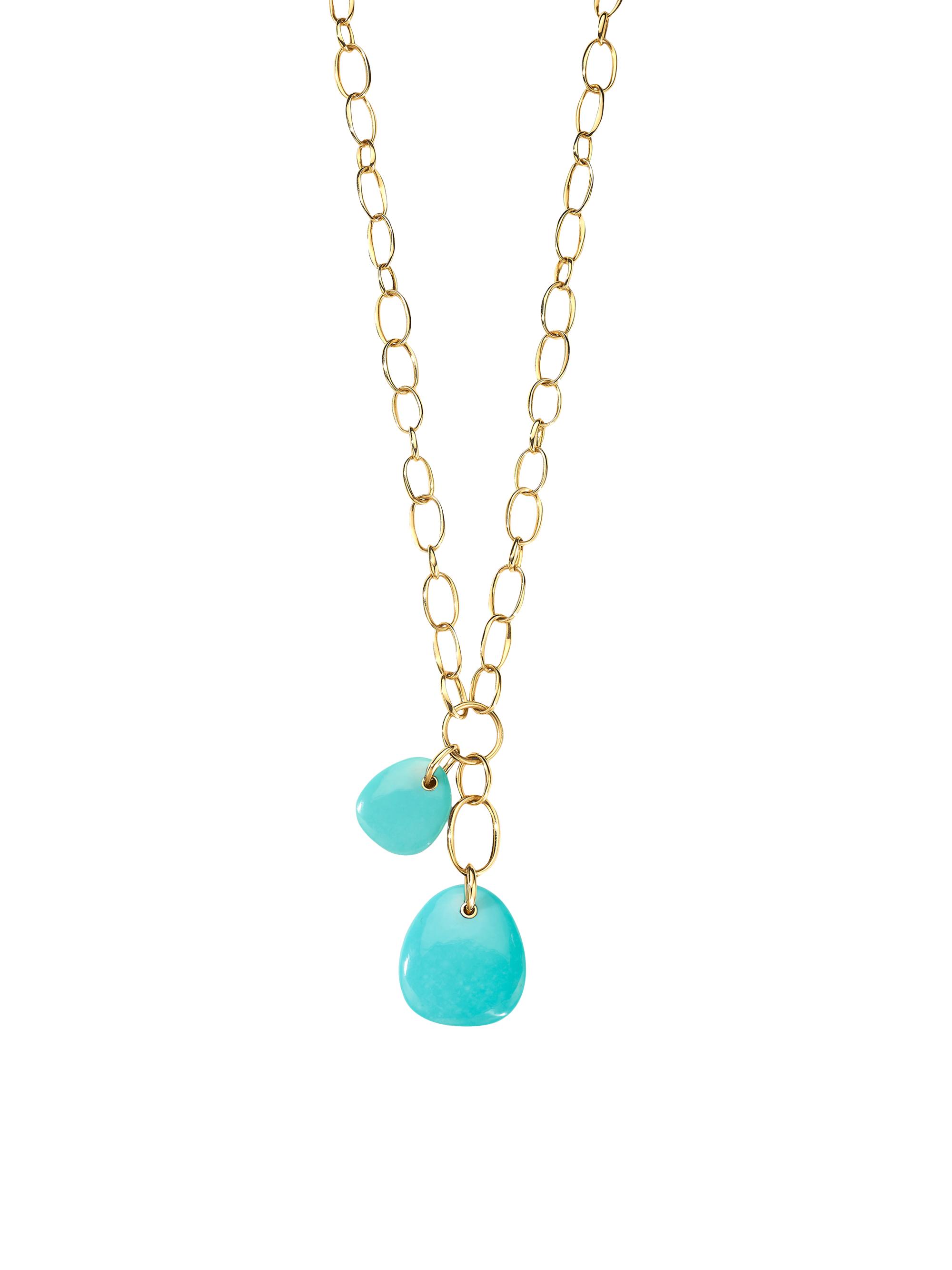 Ippolita Women's Rock Candy 18K Yellow Gold & Gemstone Double-Pebble Necklace - Gold