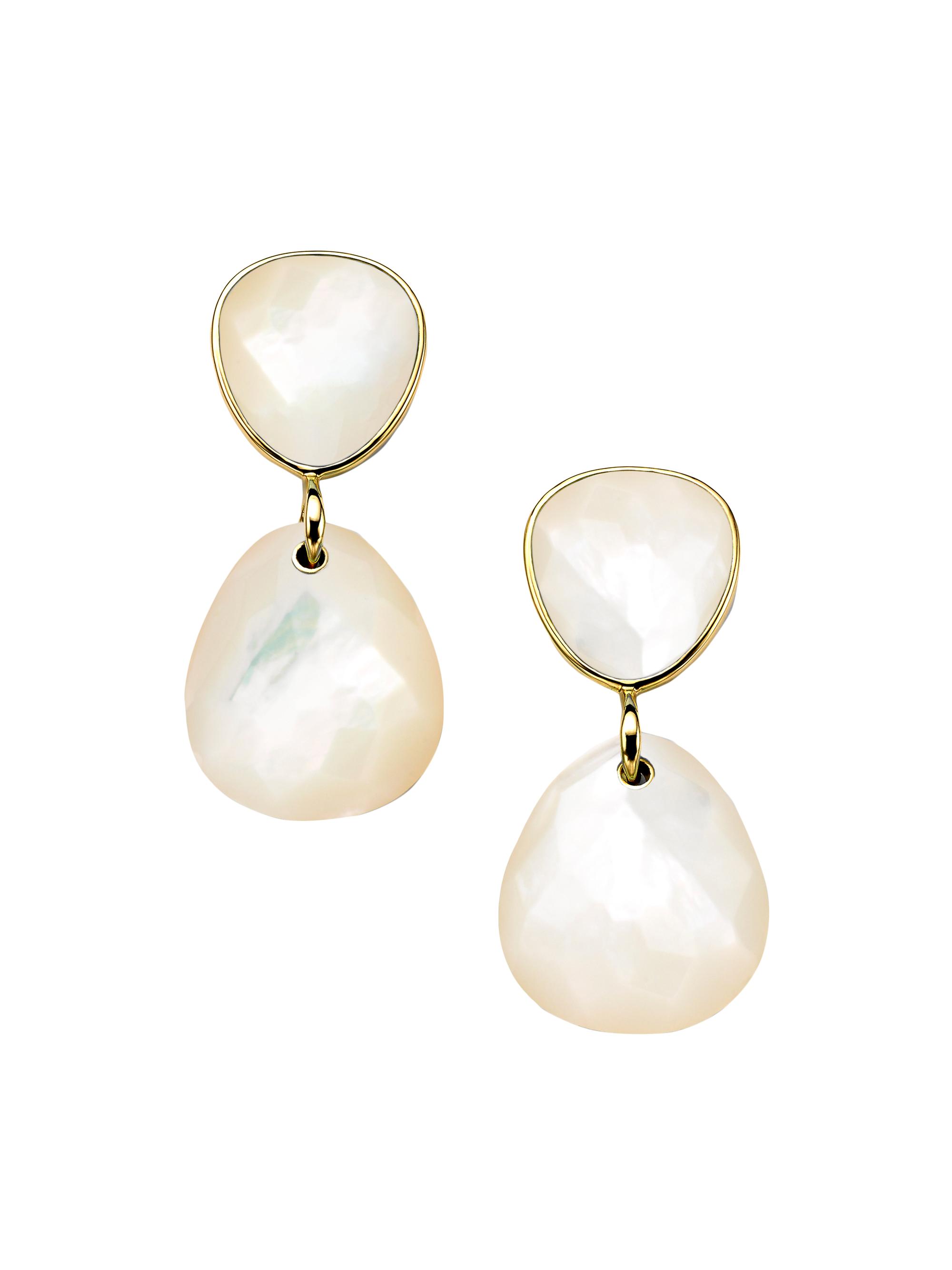 Ippolita Women's 18K Gold Rock Candy Mother-Of-Pearl Wedge Drop Earrings - Gold