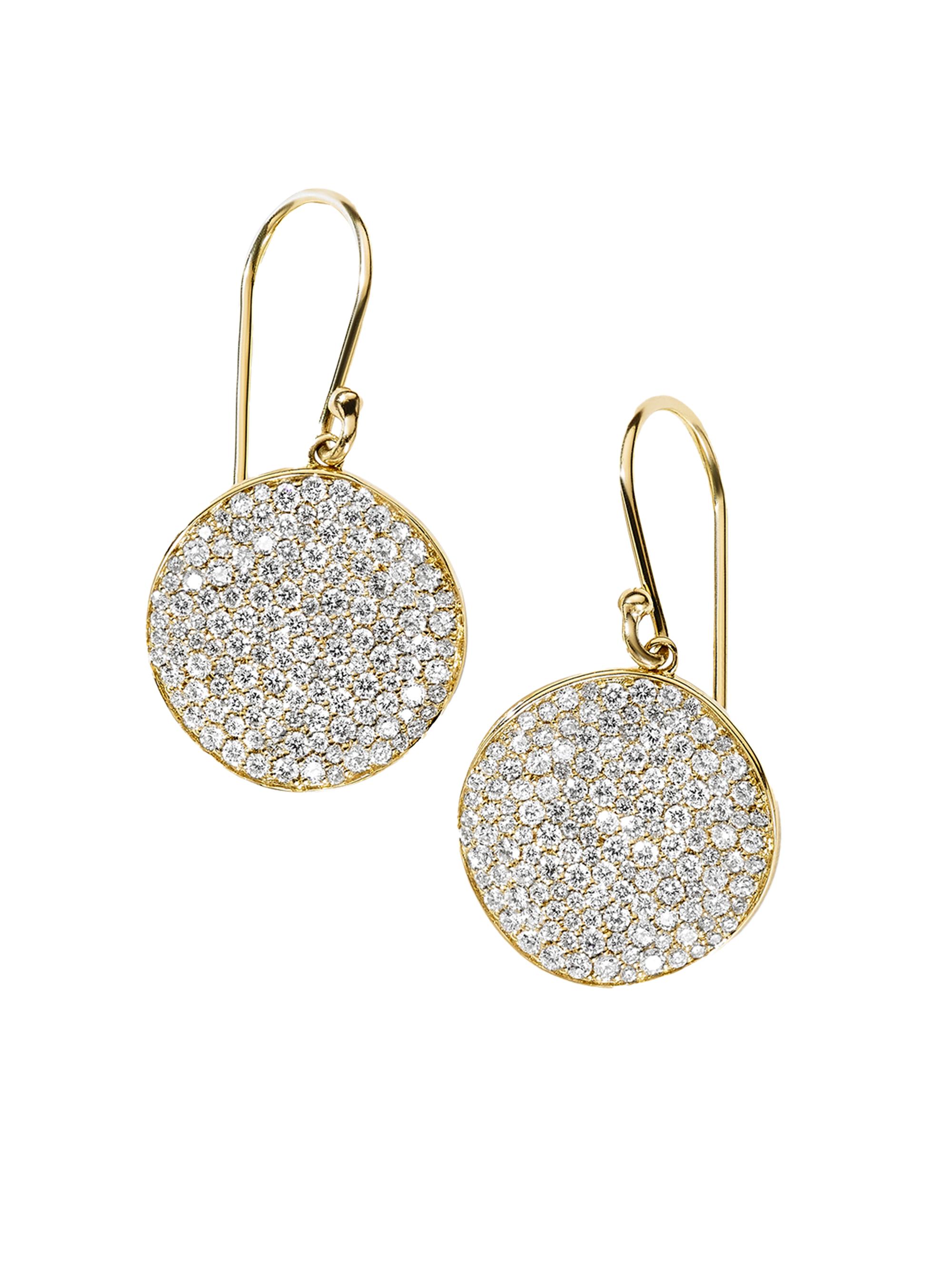 Ippolita Women's Stardust  Flower 18K Green Gold & Diamond Drop Earrings - Gold