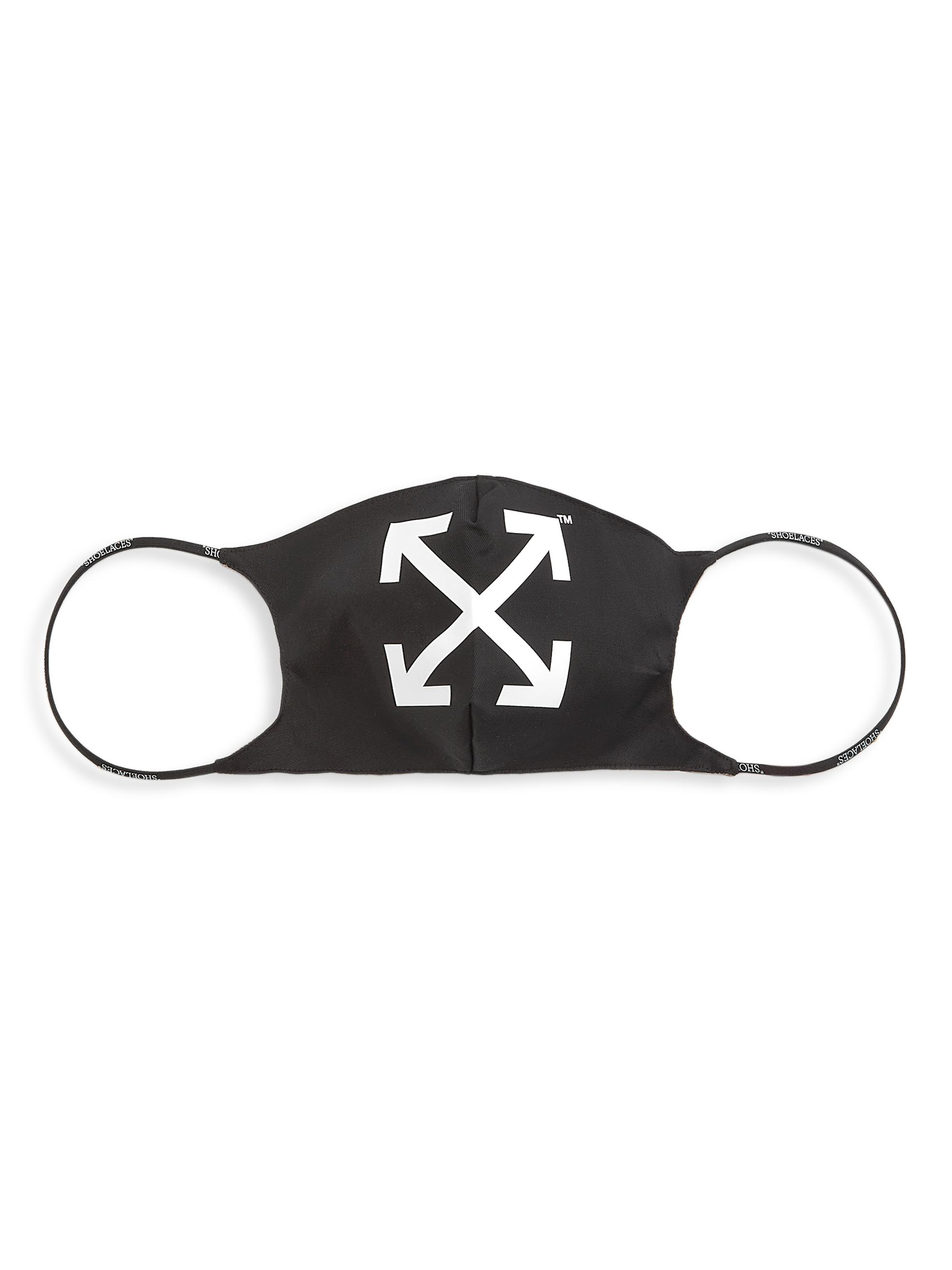Off-White Men's Arrow Logo Face Mask - Black White
