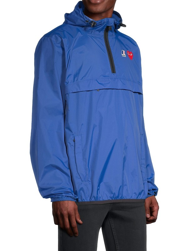Shop Comme des Garçons PLAY K-Way Half-Zip Hoodie | Saks Shop Comme des Garçons PLAY K-Way Half-Zip Hoodie | Saks