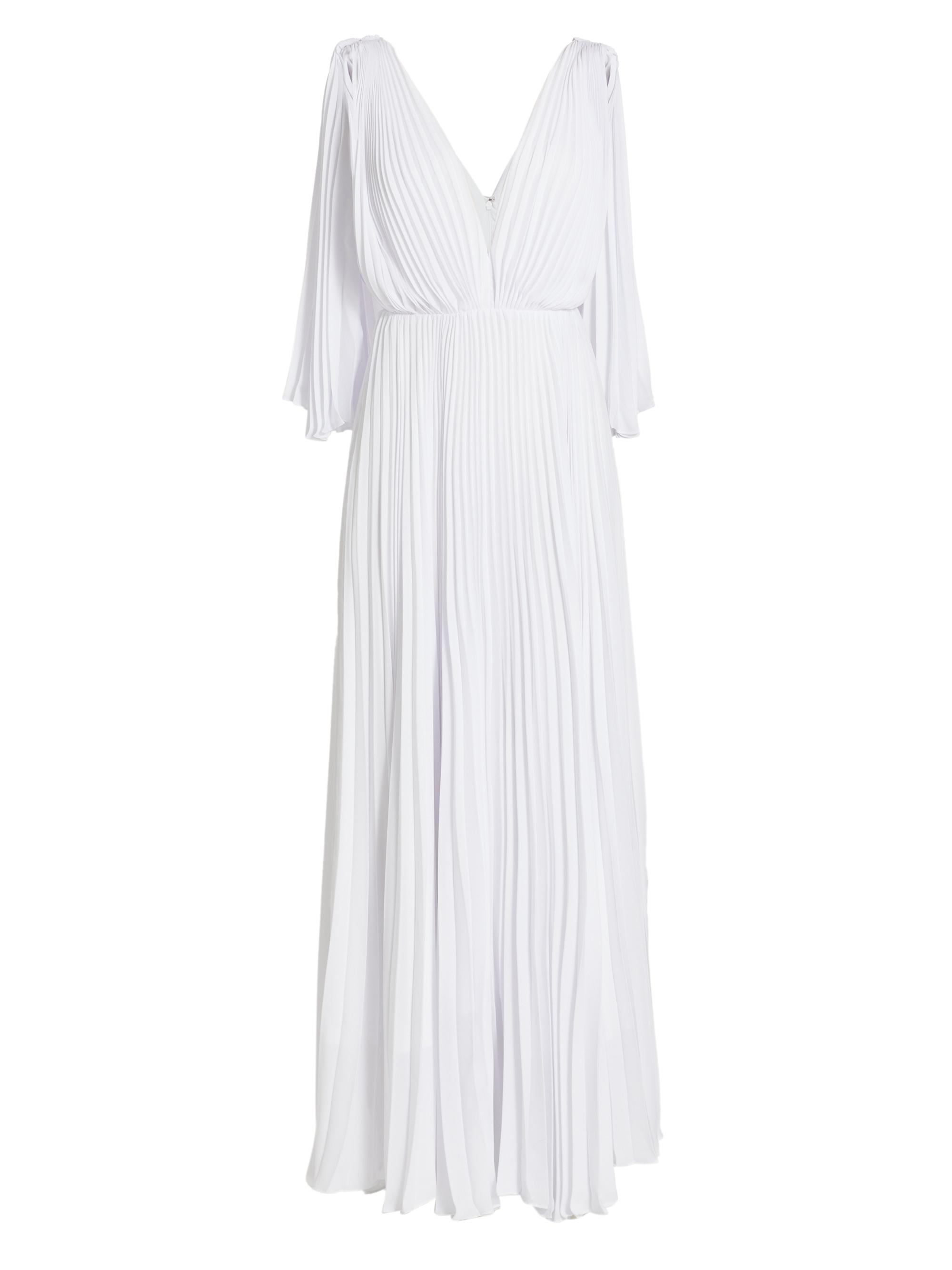 No Pise La Grama Women's La Capa Plissé Maxi Dress - White