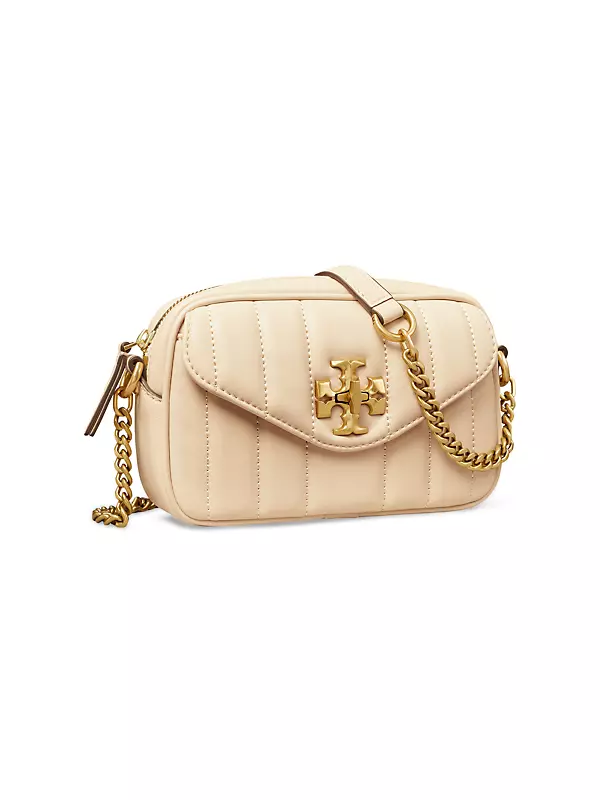 Tory Burch Kira Small Quilted Suede Camera Crossbody
