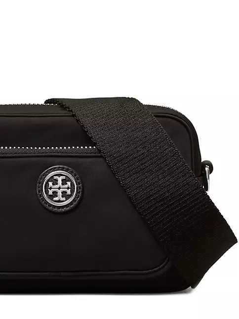 Linen mini bag Tory Burch Black in Linen - 28994264