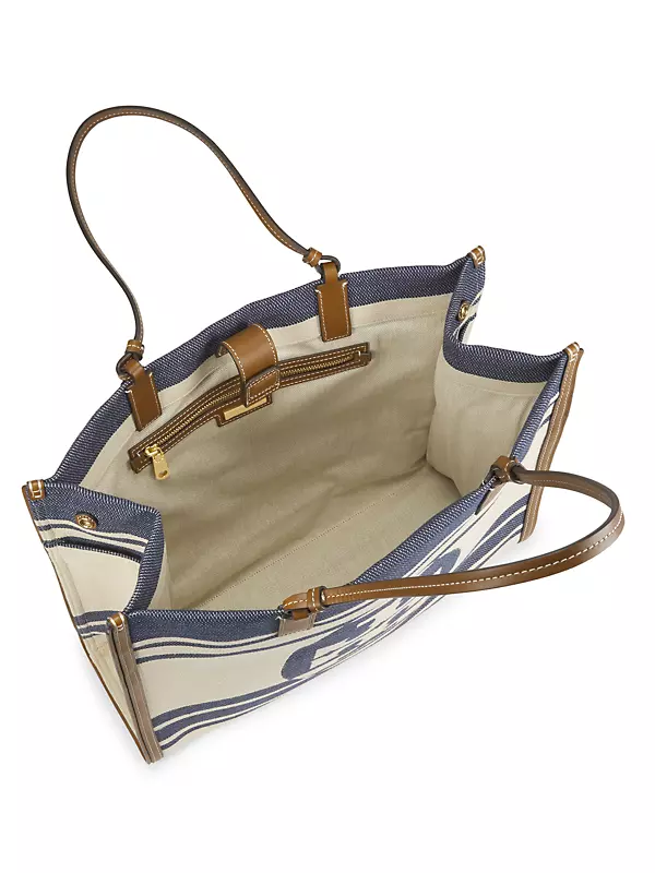 Ella Jacquard Stripe Tote Bag: Women's Designer Tote Bags