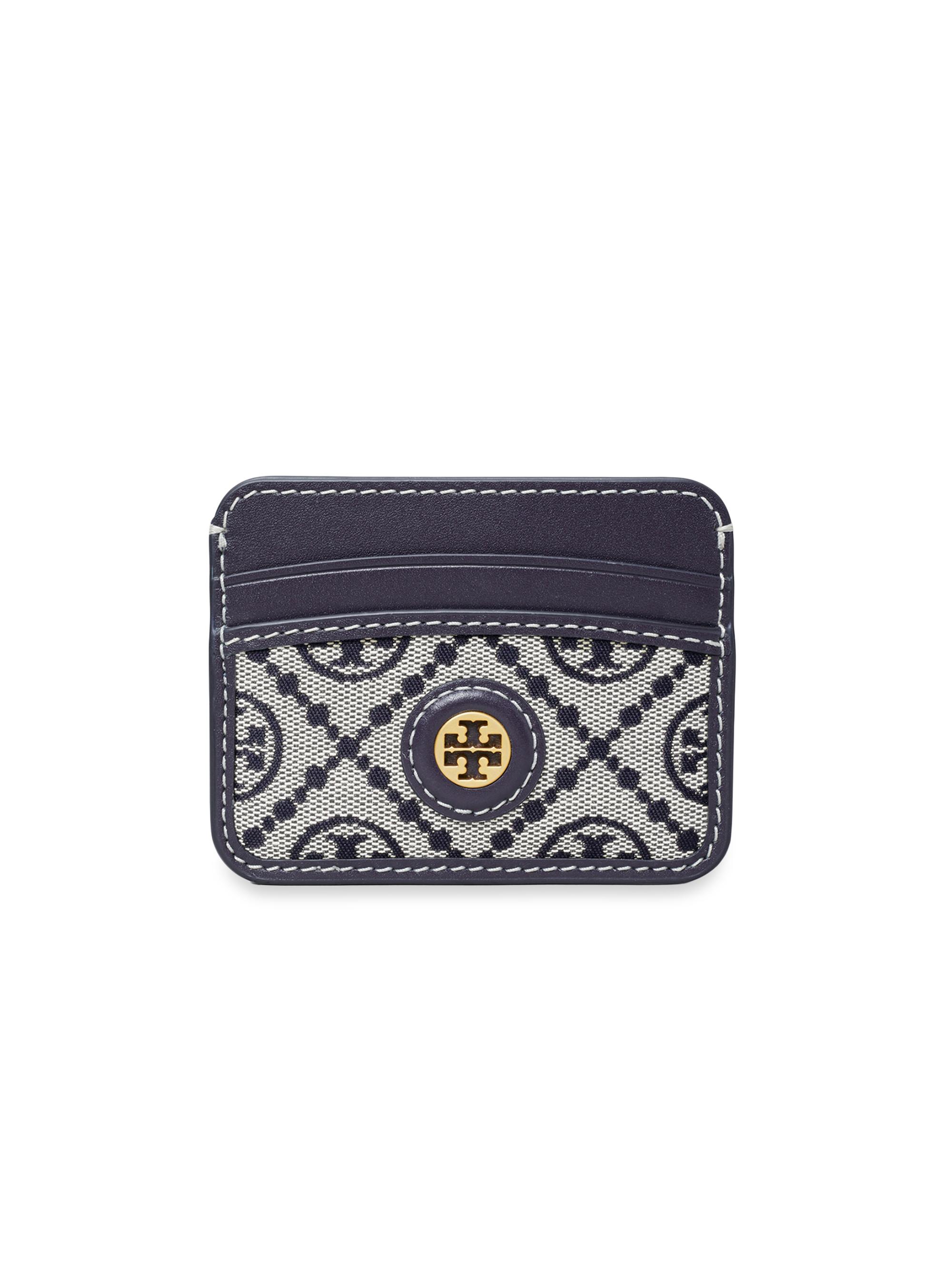 Tory Burch Women's T Monogram Jacquard Card Case - Tory Navy