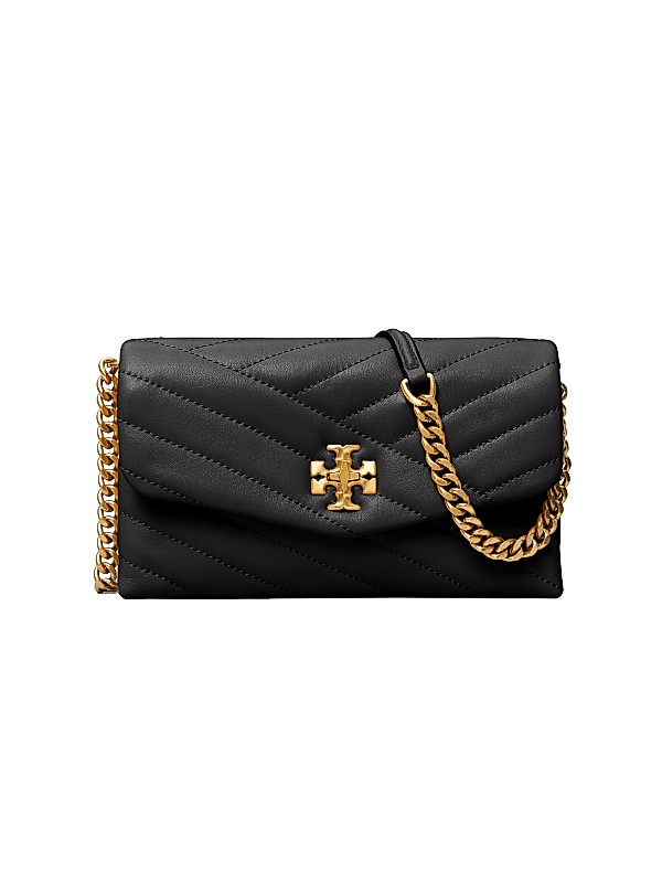 Shop Tory Burch Kira Chevron Leather Chain Wallet | Saks Shop Tory Burch Kira Chevron Leather Chain Wallet | Saks