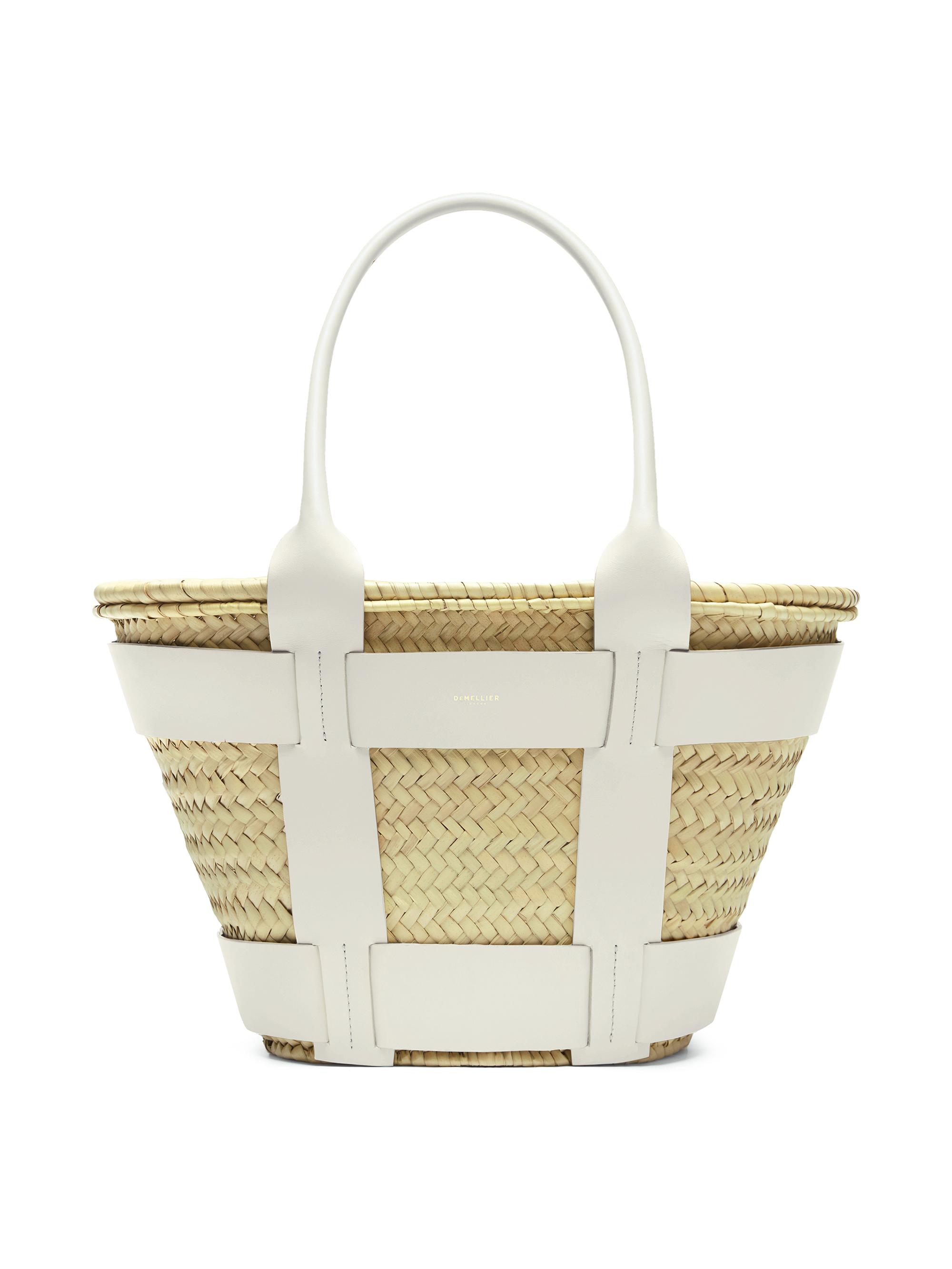 DeMellier Women's Santorini Raffia Tote Bag - Natural Off White | Thumbnail 4