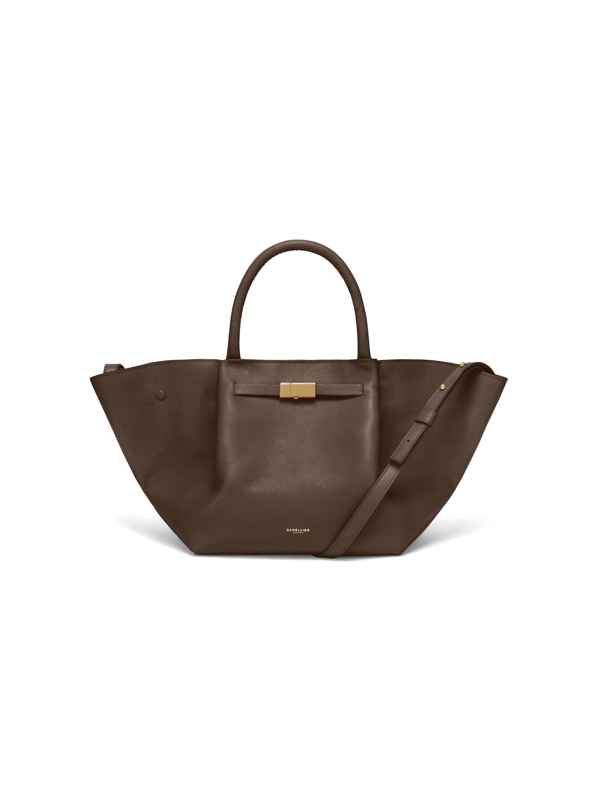 DeMellier Women's Midi New York Leather Tote Bag - Mocha Grain