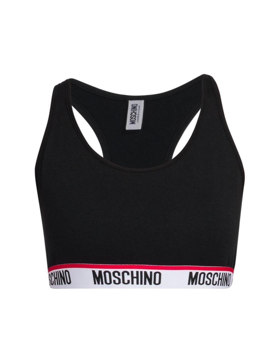【送料&関税込】Moschino Logo Bra Top Moschino Logo Band Sports Bra | Saks Fifth Avenue