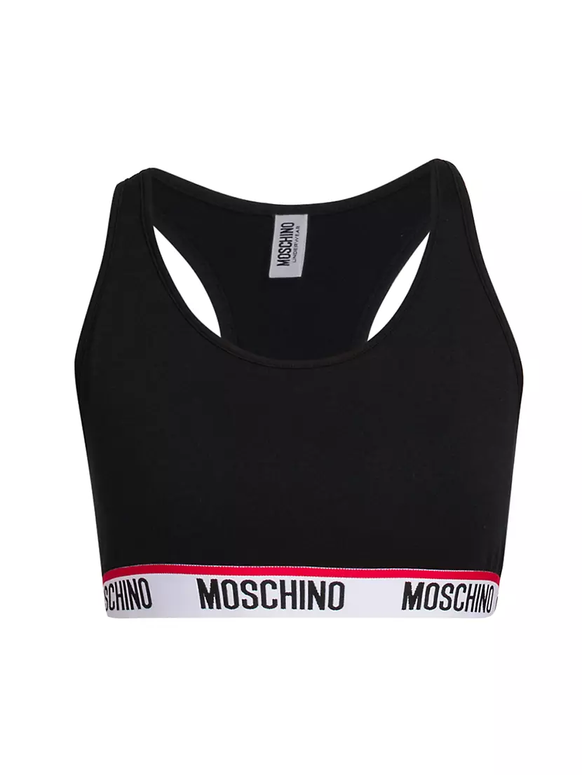 Moschino - Logo-band bra black - The Corner