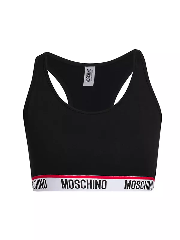 Shop Moschino Logo Band Sports Bra