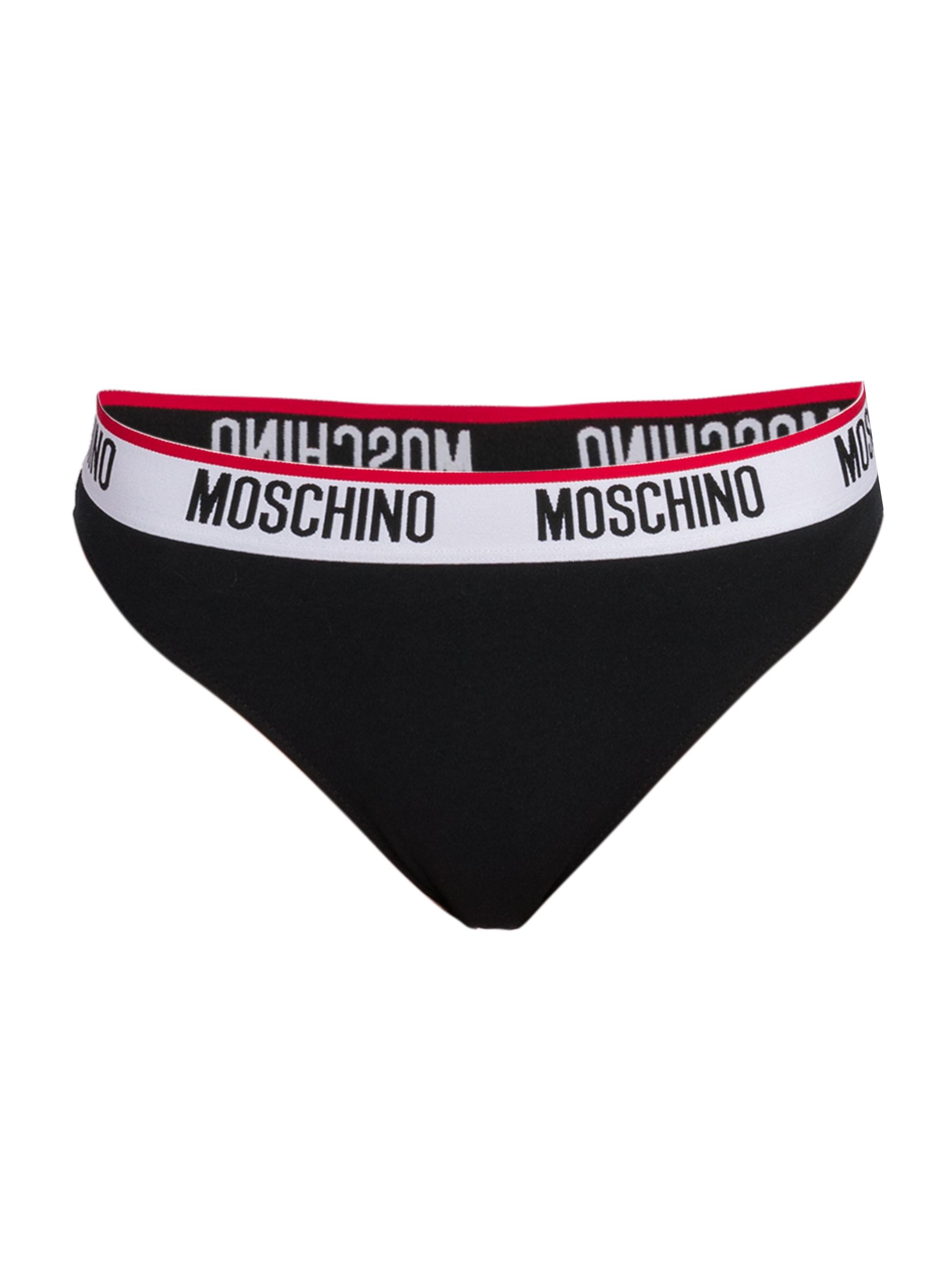 Moschino Women's Logo Band Briefs - Black