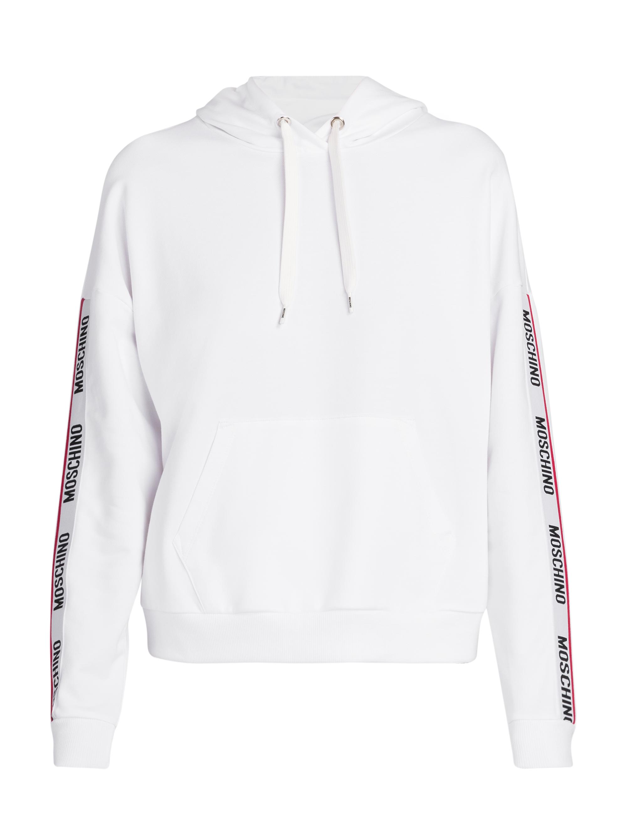 Moschino Women's Logo Stretch-Cotton Hoodie - White