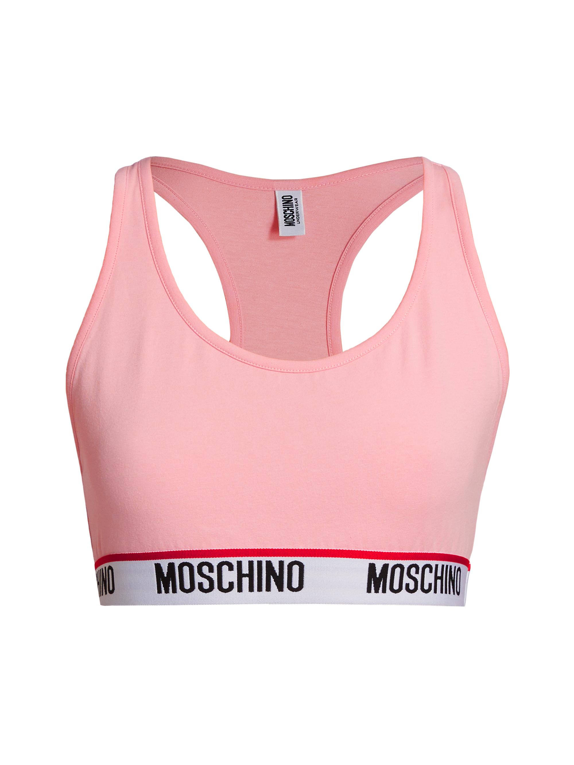 Moschino Women's Core Logo-Hem Sports Bra - Pink