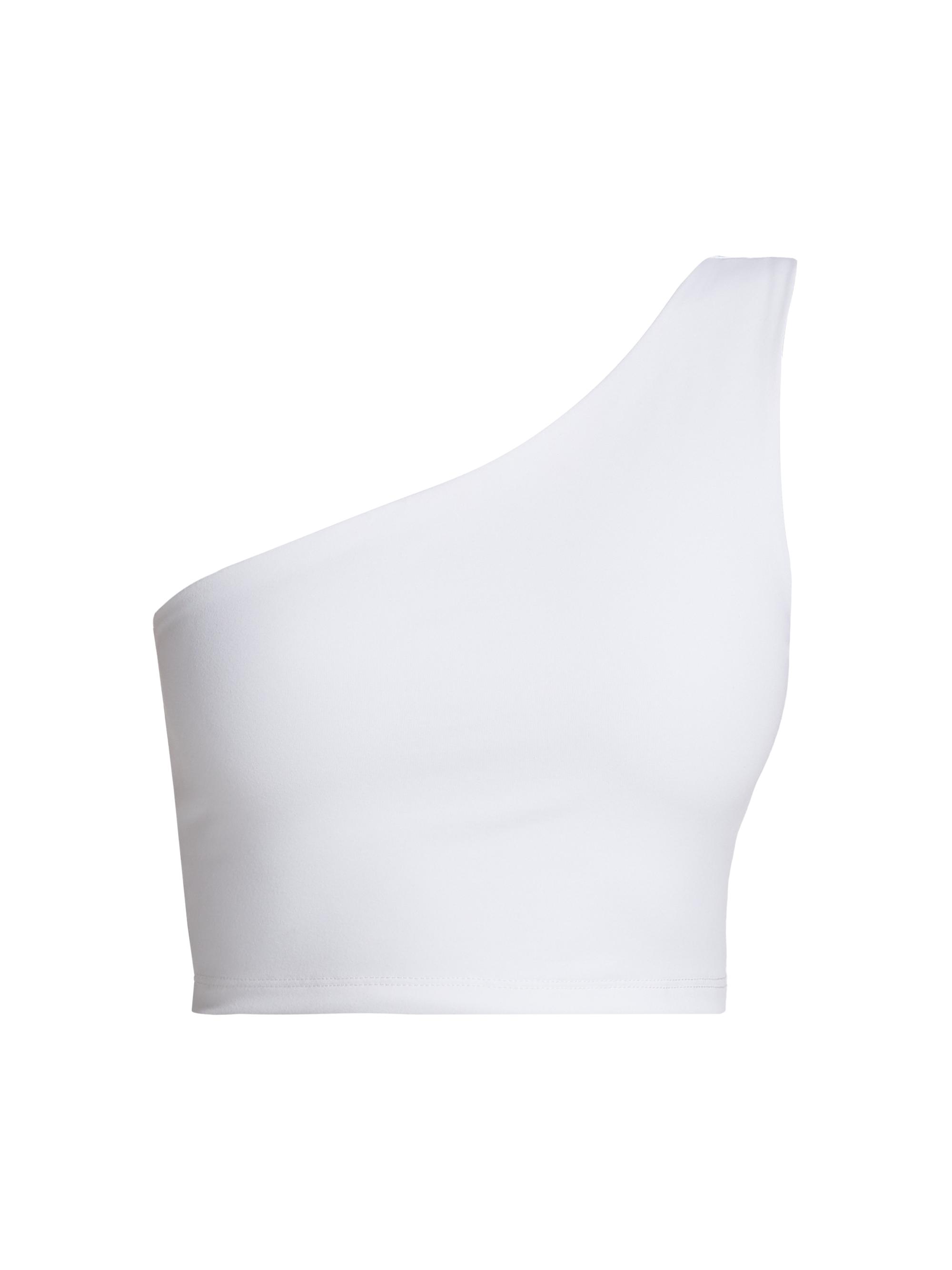 susana monaco Women's One-Shoulder Cropped Top - Sugar