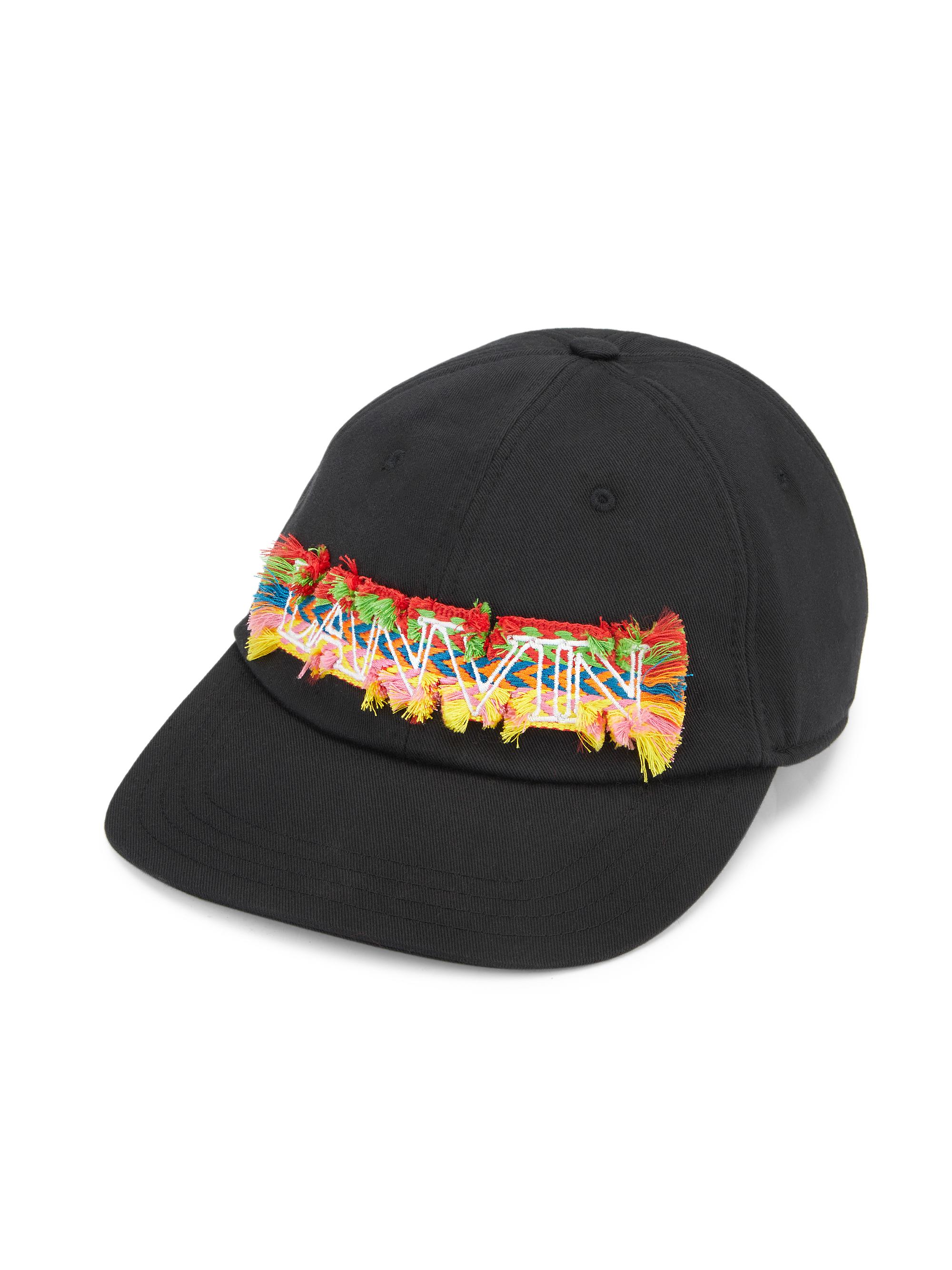 Lanvin Woven Logo Baseball Cap Saks Fifth Avenue