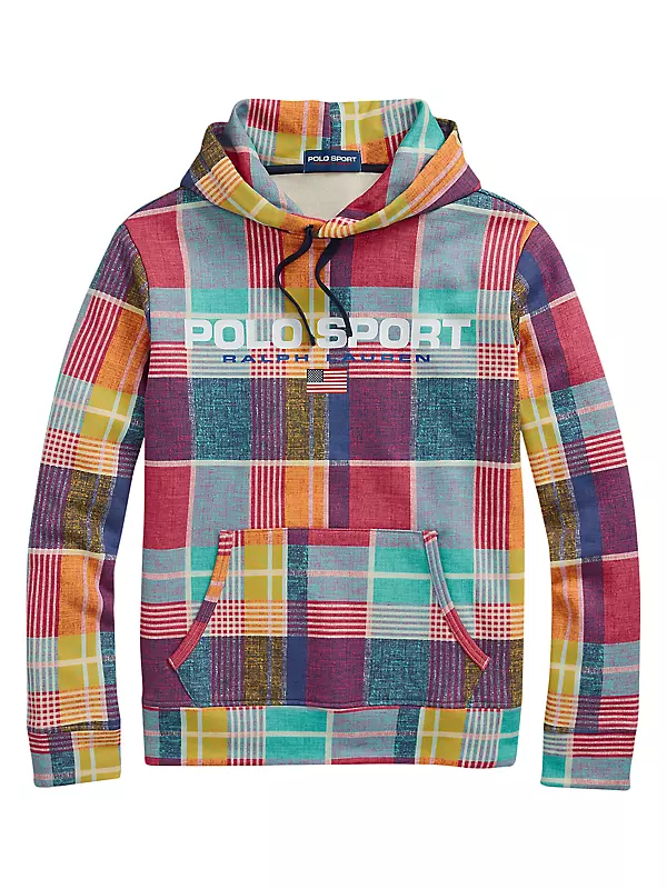 Polo Ralph Lauren Men Logo Monogram Fleece Hooded Sweatshirt Hoodie  Multicolor M