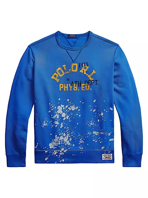 Shop Polo Ralph Lauren Distressed Logo Sweatshirt | Saks Fifth Avenue
