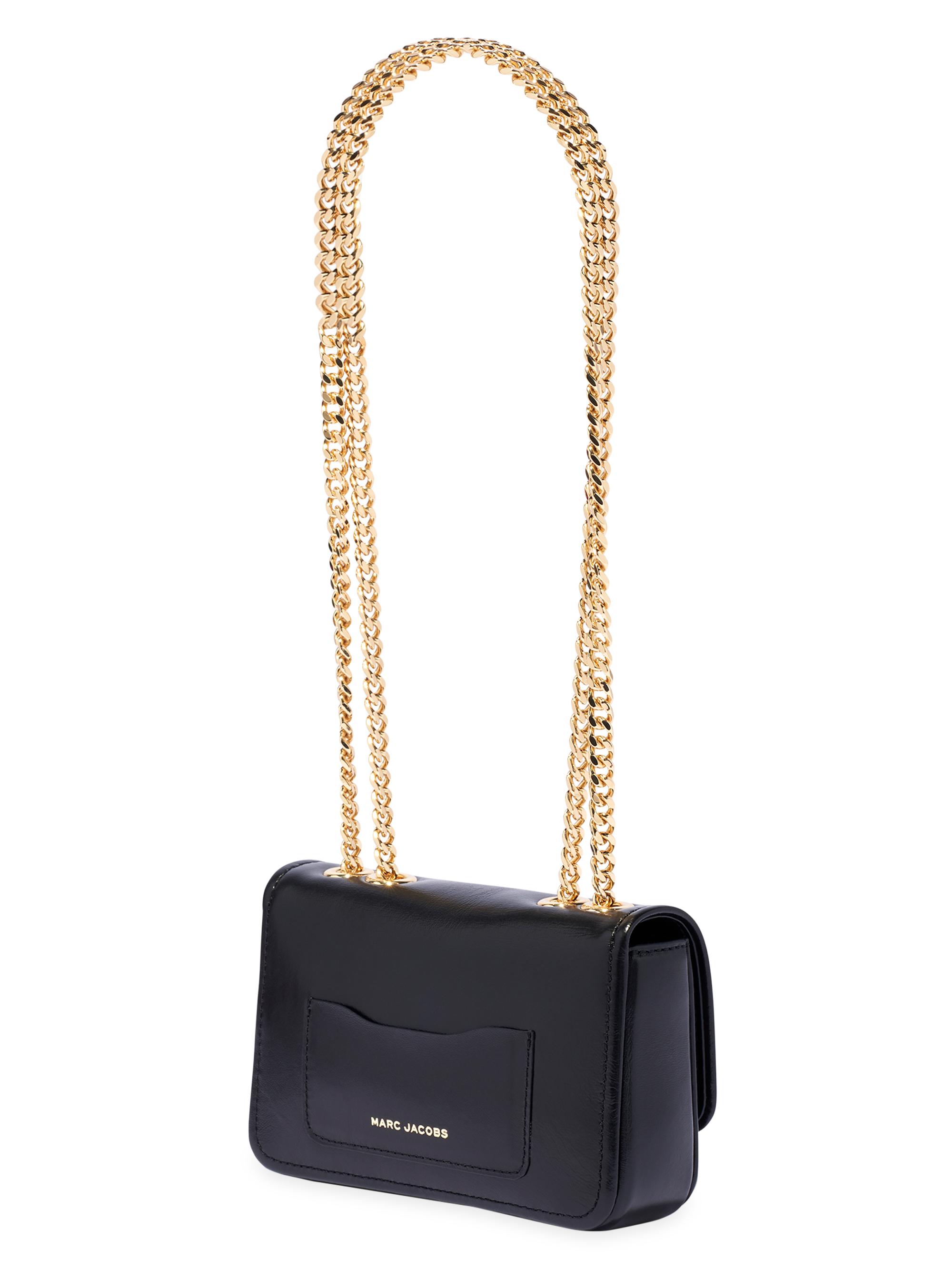 marc jacobs black crossbody gold chain